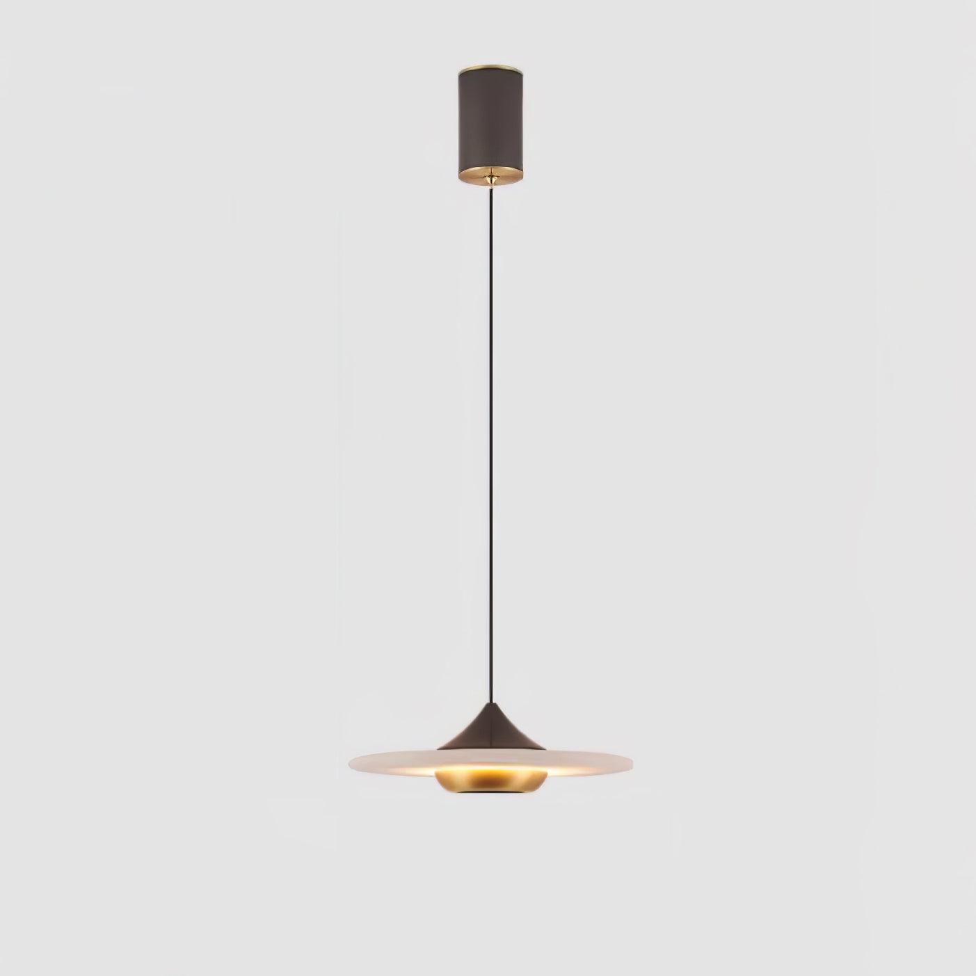 Modern UFO Flying Saucer Marble Pendant Light - Elegant Hanging Ceiling Lamp for Living Room, Dining Room, and Bedroom Decor