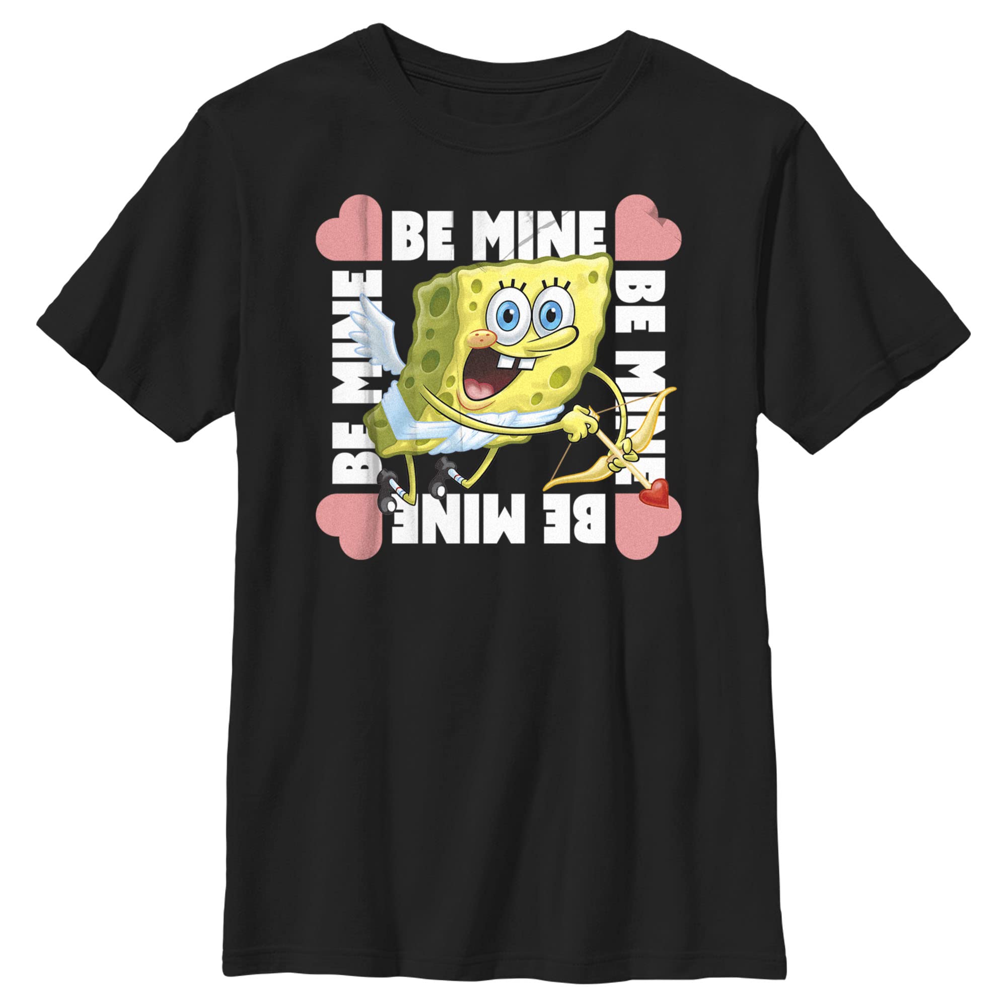 Boys Spongebob Squarepants Valentine's Day T-Shirt - Cute Cartoon Graphic Tee for Kids Birthday & School Parties