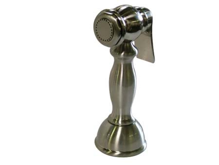 Vintage Brass Kitchen Side Sprayer with Hose - Satin Nickel Finish | High-Pressure Pull Down Sprayer for Sink | Perfect for Washing Dishes, Fruits & Vegetables | Ideal for Modern & Farmhouse Kitchen Decor