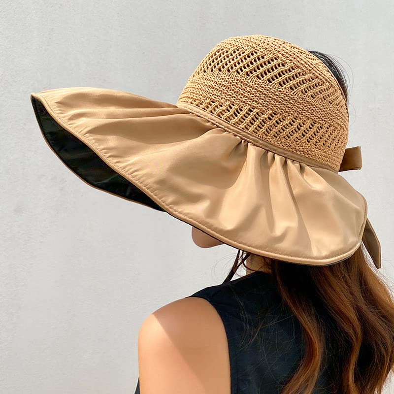 Stylish Women's Wide Brim Sun Hat - UV Protection Summer Beach Hat with Bow for Outdoor Activities, Travel, and Fashion | Perfect for Beach Vacations, Pool Parties, and Garden Relaxation