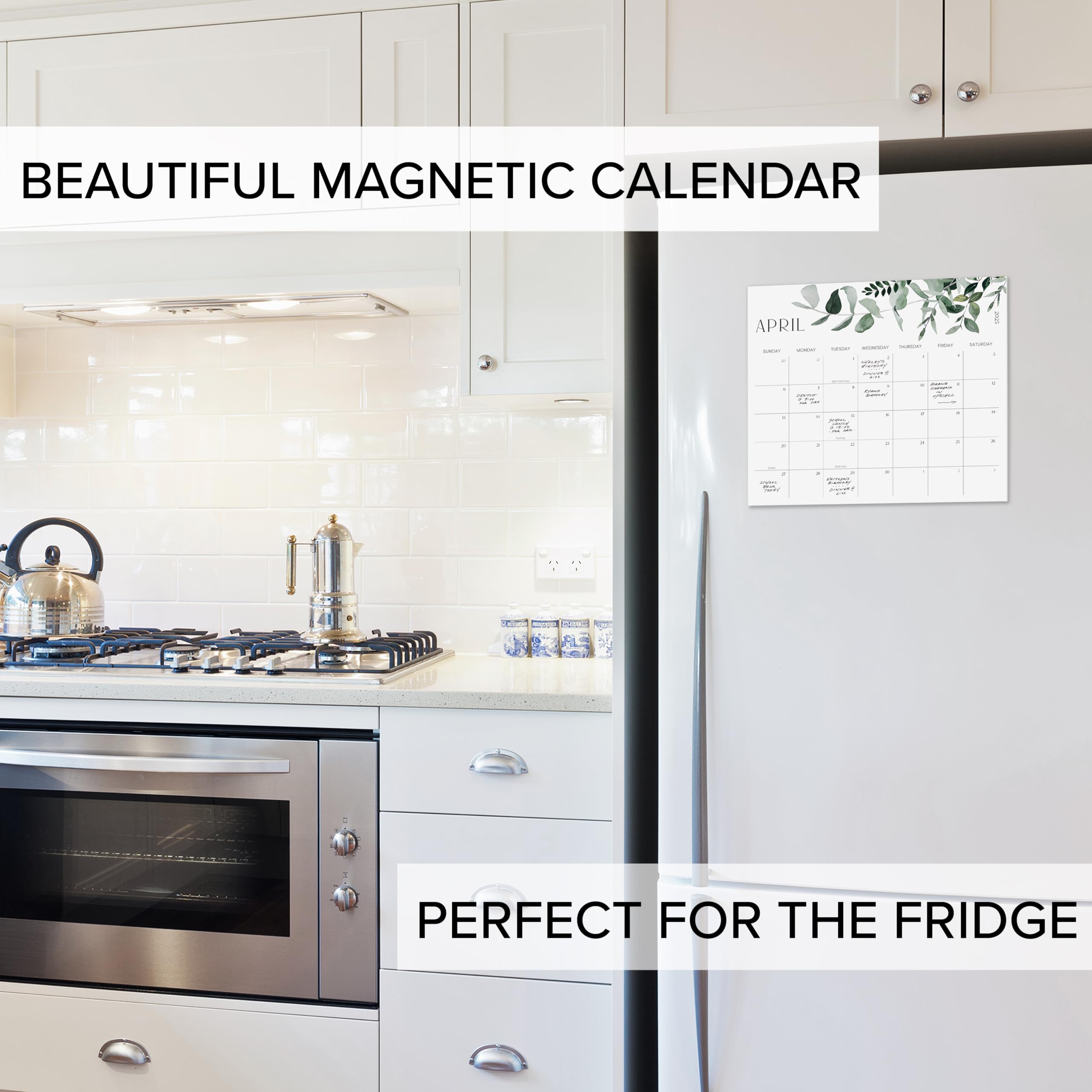 2025 Magnetic Refrigerator Calendar - 18-Month Planner Until December 2025 - Dry Erase Whiteboard Fridge Organizer for Kitchen, Office & Home Planning - Perfect for Meal Schedules, Family Events & Important Dates