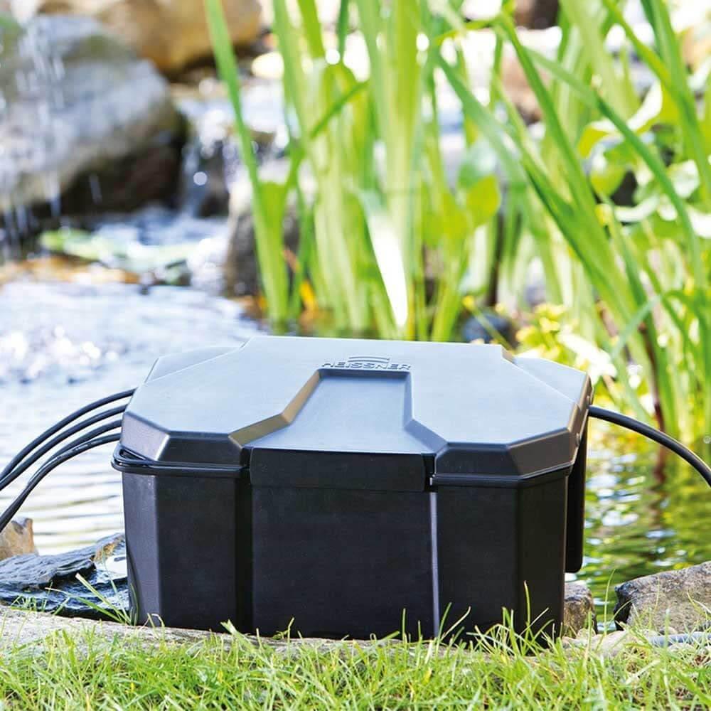 Heissner Premium Garden Power Box - 40 x 30 x 20 cm Weatherproof Outdoor Electrical Enclosure for Patio, Yard & Landscape Lighting