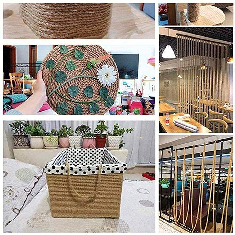 Natural Jute Rope 10m - Eco-Friendly Twisted Manila Hemp Rope for Macrame, DIY Crafts, Gardening & Home Decor - Perfect for Wall Hangings, Plant Hangers & Outdoor Decking (28mm Thick, 10m Length)