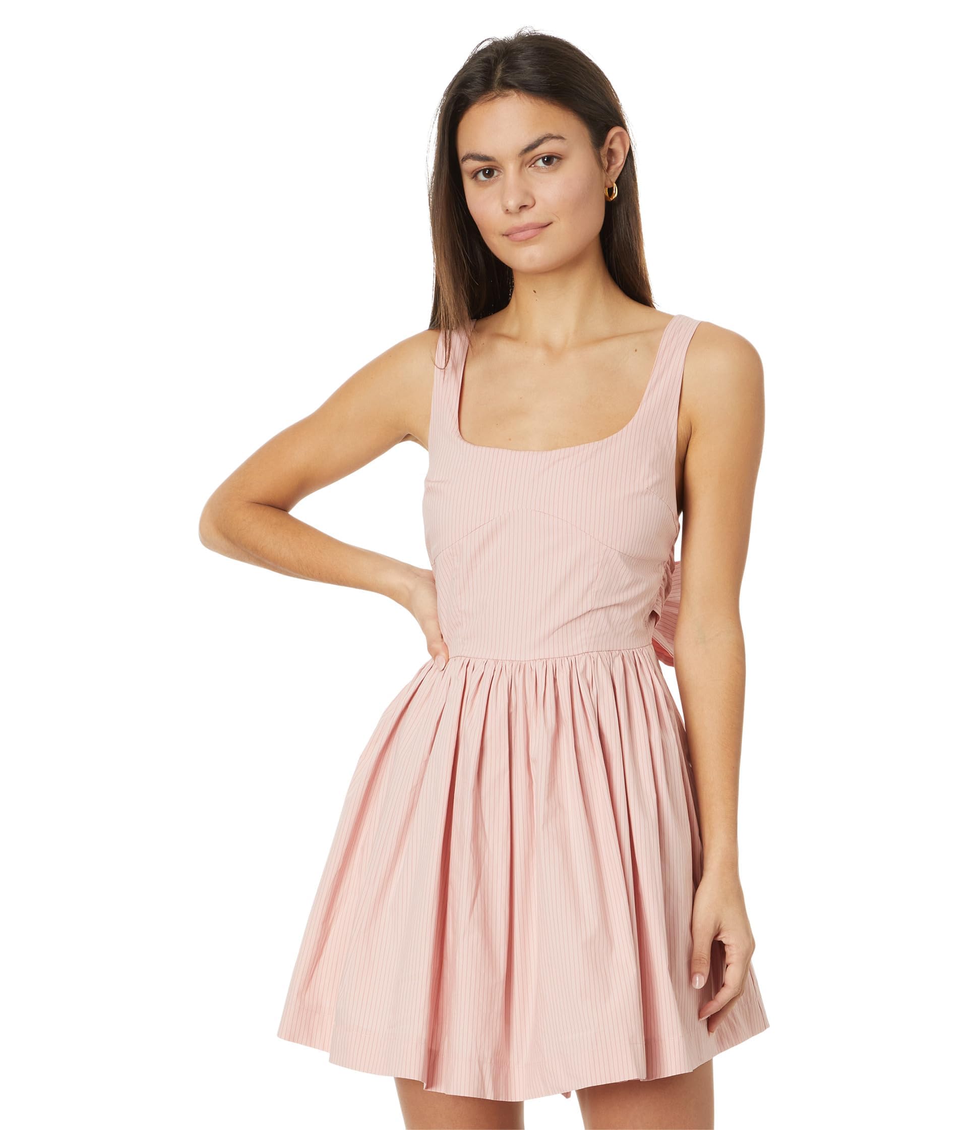 En Saison Women's Eleanor Mini Dress - Flowy Summer Dress with Puff Sleeves for Casual Outings, Beach Vacations & Date Nights