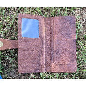 Genuine American Darling Tan Cowhide Leather Wallet with Hand-Tooled Design - Perfect for Everyday Use, Travel & Gifts