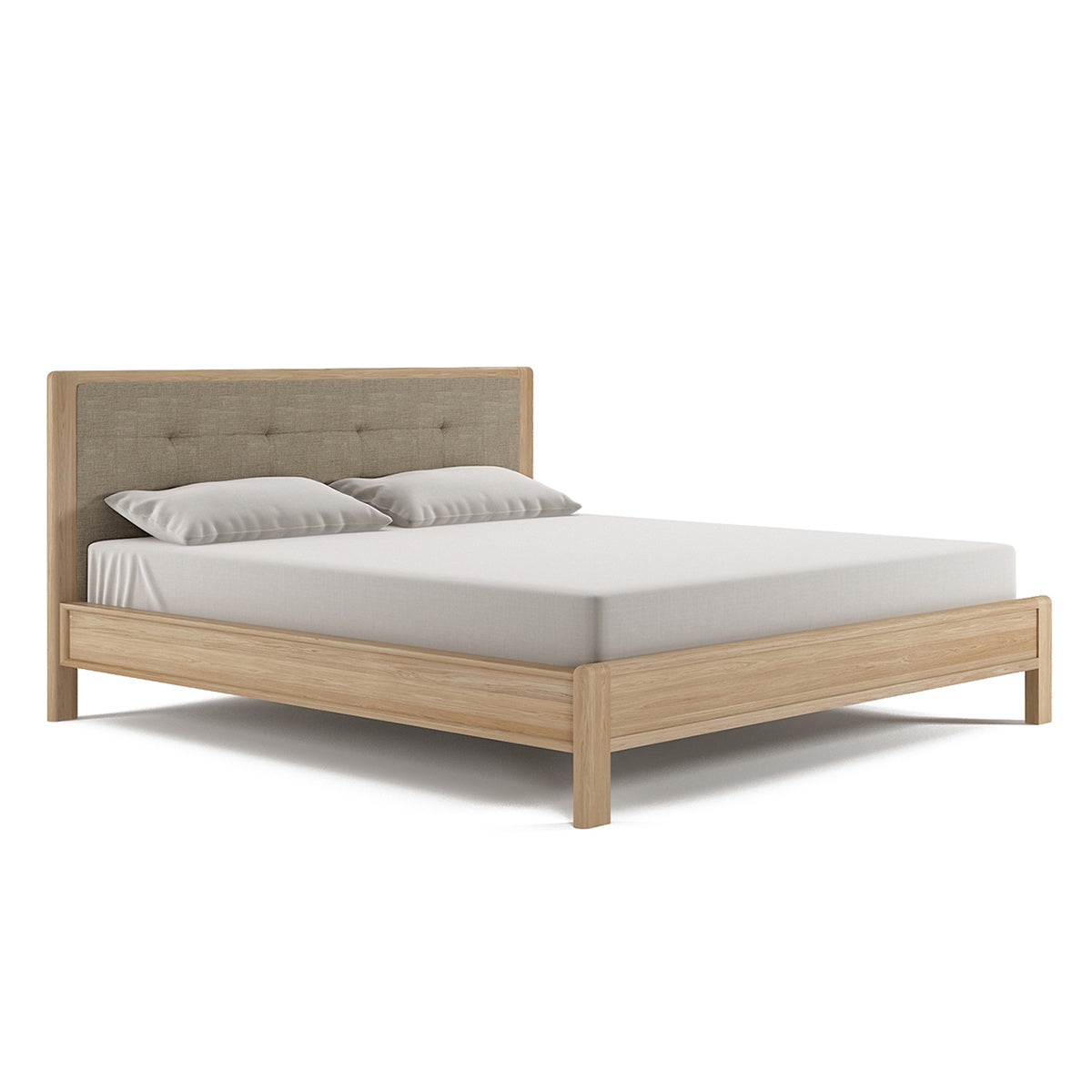 Karpenter Circa Light Bed - Modern Wooden Platform Bed Frame with LED Lights - Perfect for Bedroom, Guest Room, and Studio Apartments