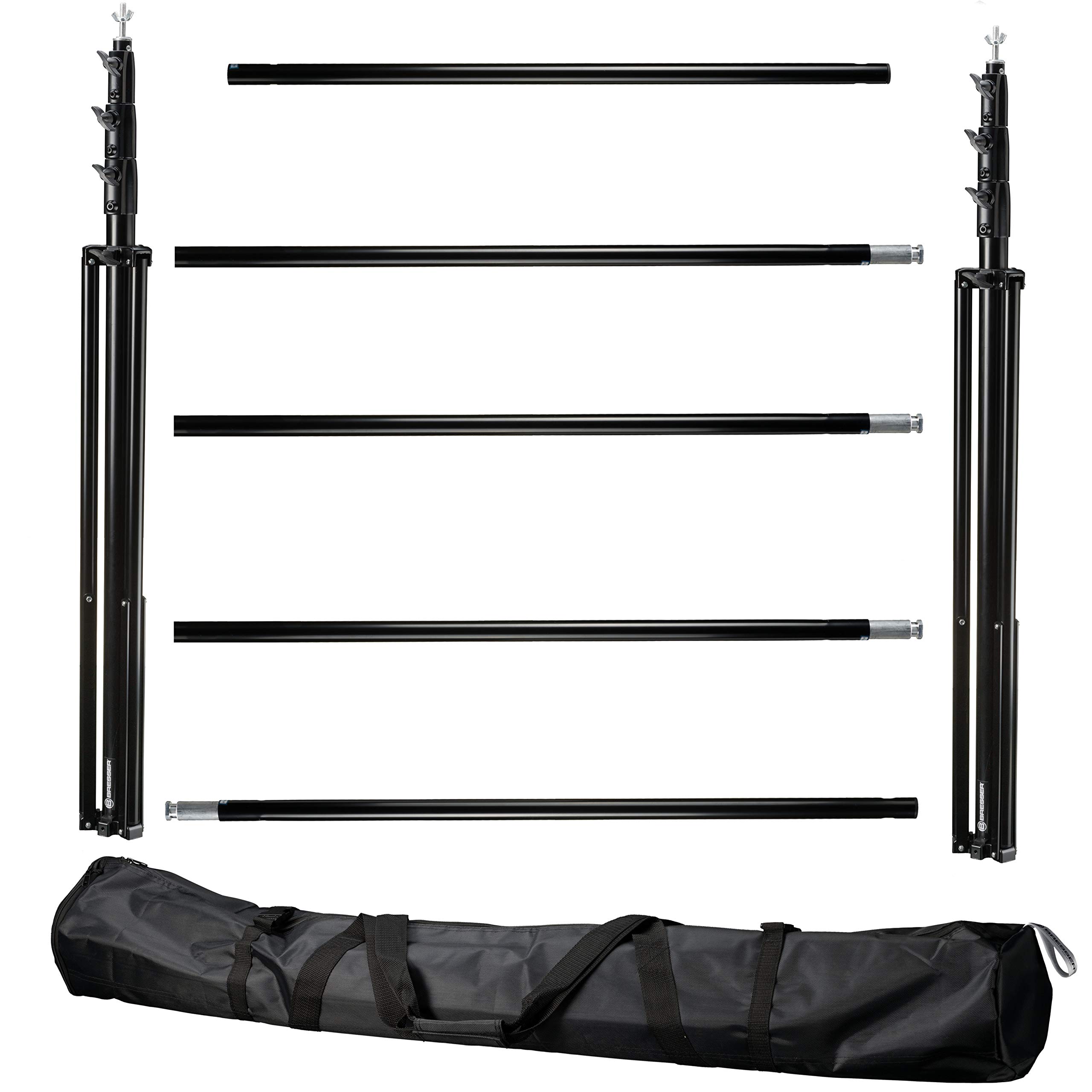 Bresser F001966 Pro Photo Studio Background System - 390x470cm Black Vinyl Backdrop for Towels, Paper, Photography | Ideal for BR D45, Product Shoots & Home Studios