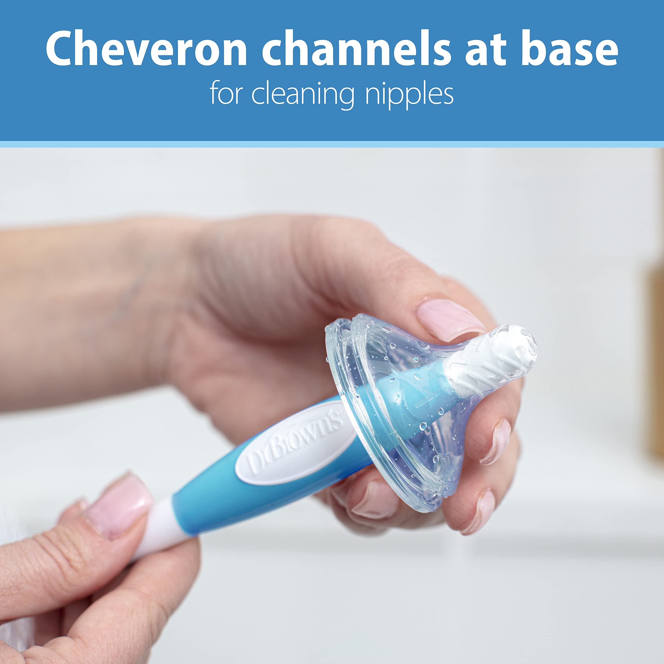 Dr. Brown's Deluxe Bottle Sterilizer & Baby Bottle Cleaning Kit with Sponge, Scrubber & Brush - Perfect for Newborns & Infants - Safe & Effective Bottle Sterilization for Daycare, Travel & Home Use