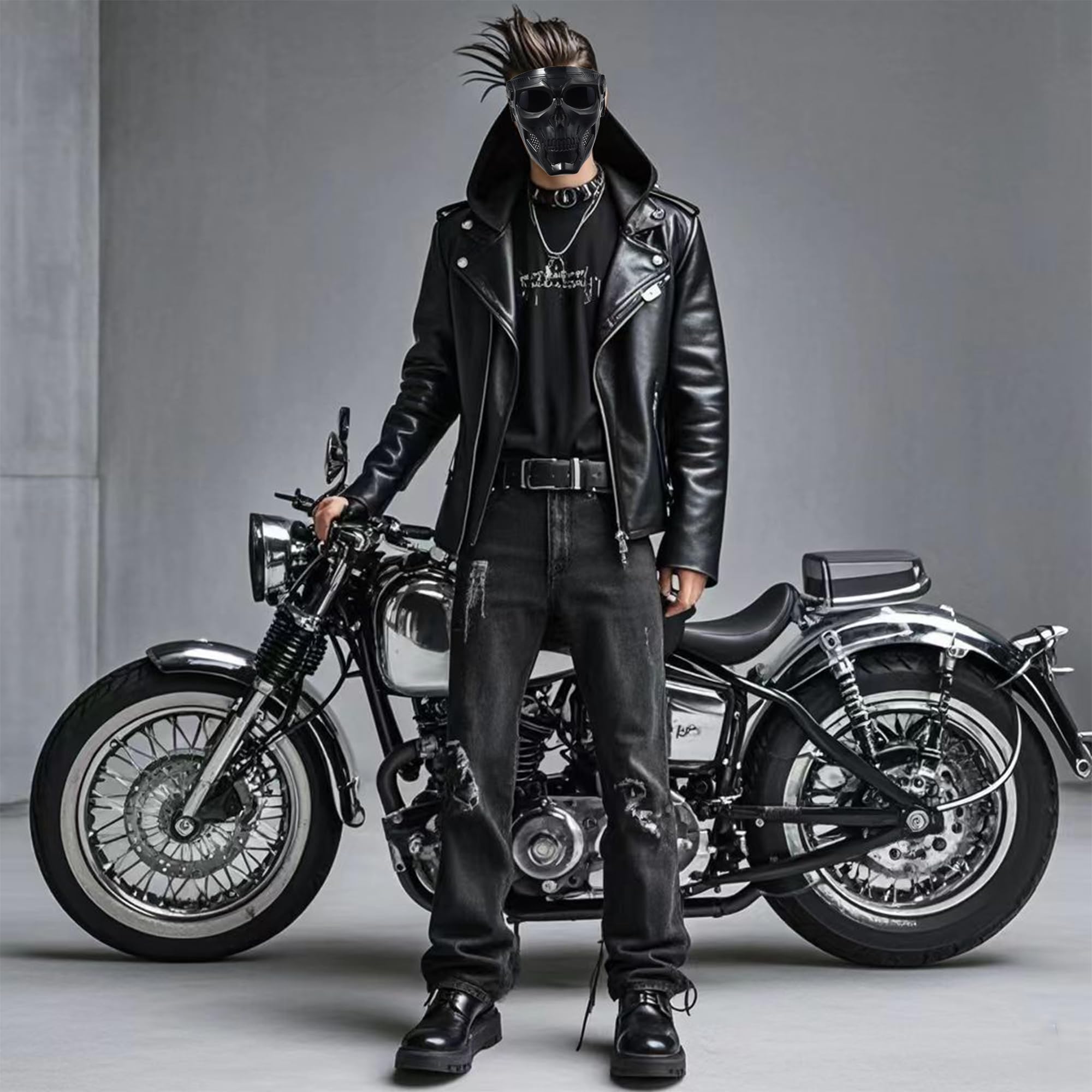 Motorcycle Full Face Mask & Dirt Bike Goggles - Motocross, ATV, Off-Road Riding Racing Goggles for Men & Women - Perfect for Adventure Sports & Outdoor Protection