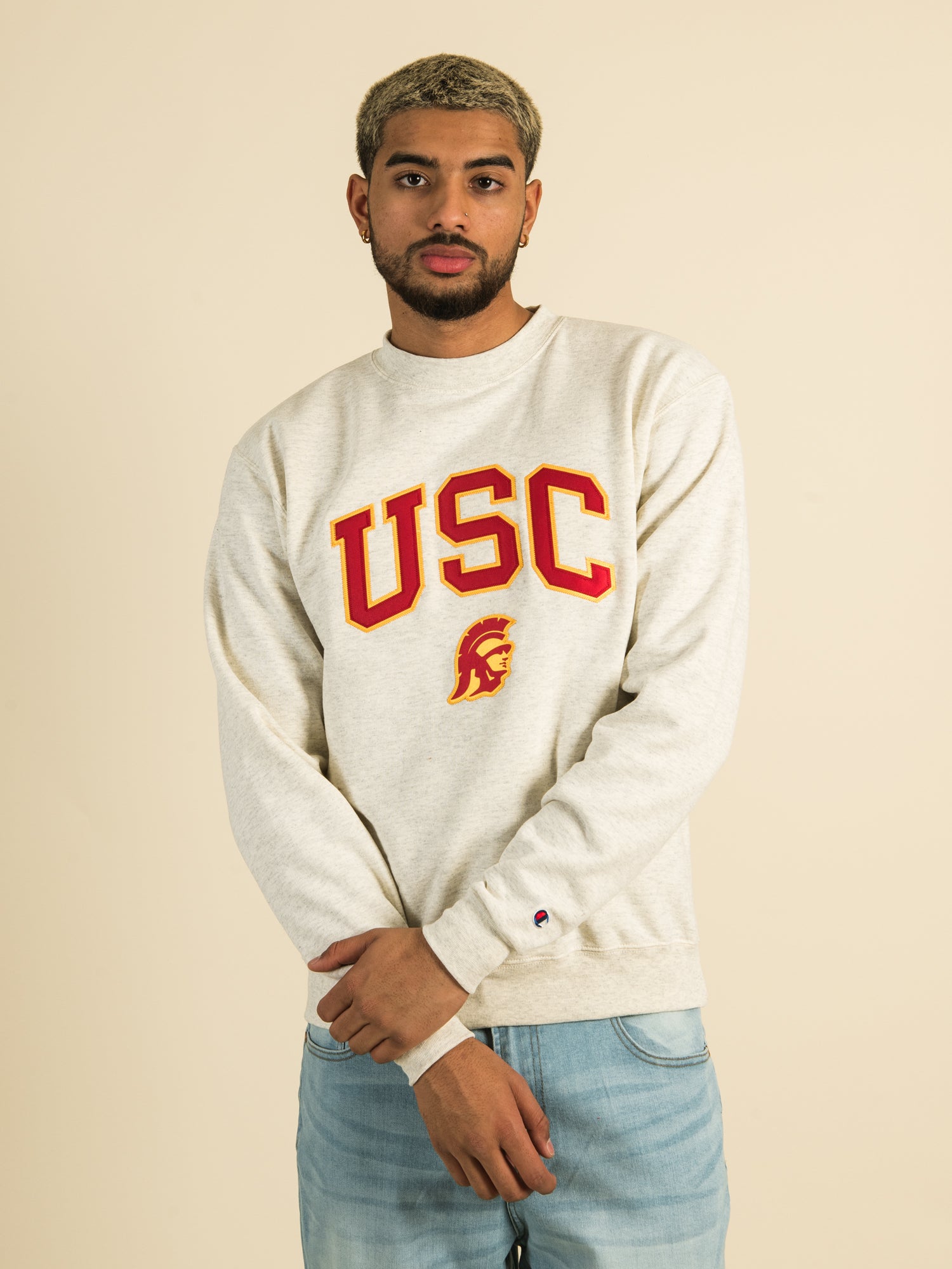 Champion USC Crewneck Sweatshirt - Comfortable & Stylish Unisex Pullover for College Fans, Casual Wear & Gameday Outfits