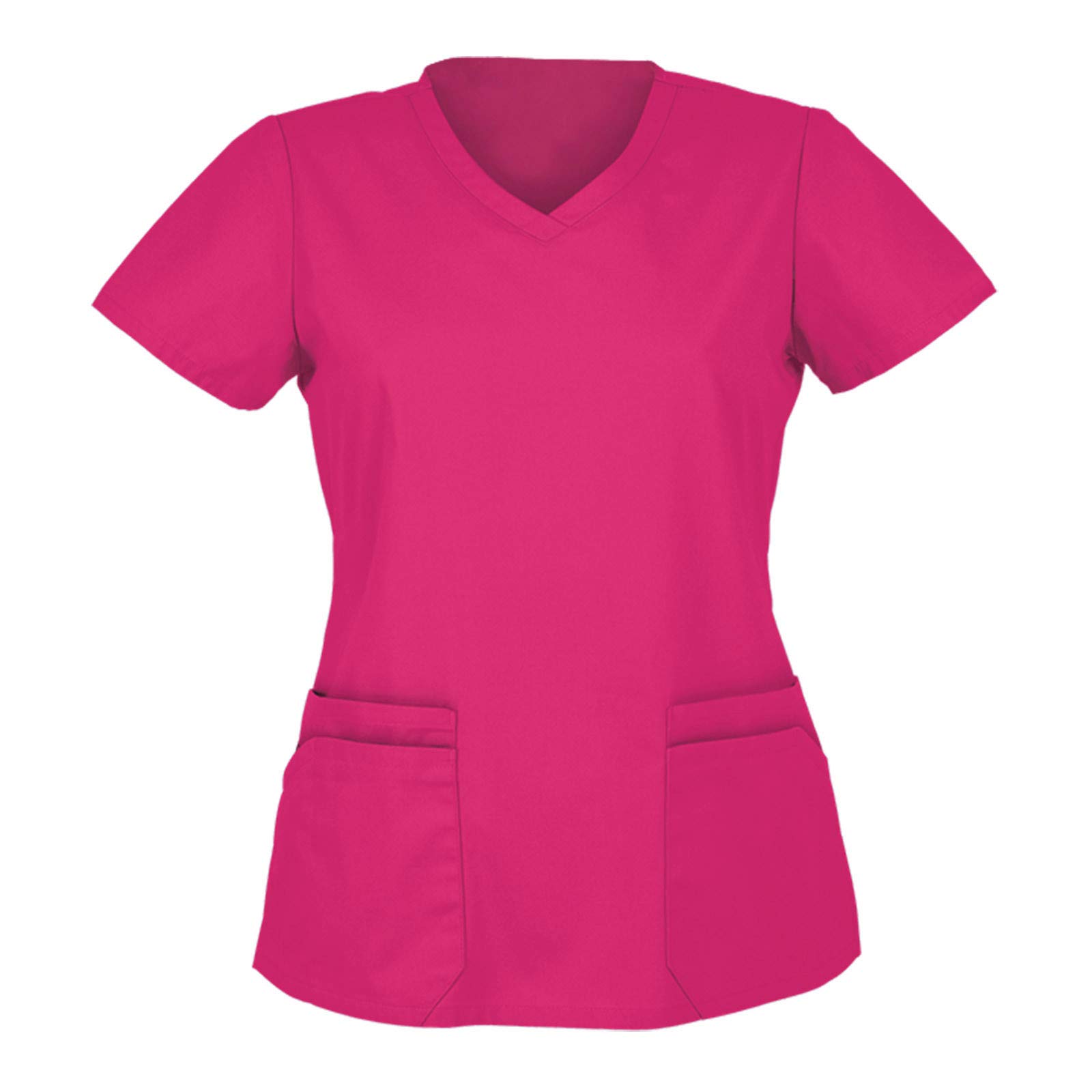 Oversized Summer Scrubs for Women with Pockets - V Neck T-Shirts for Nurses & Healthcare Workers - Loose Short Sleeve Casual Workwear - Perfect for Hospital Shifts, Clinics & Medical Offices