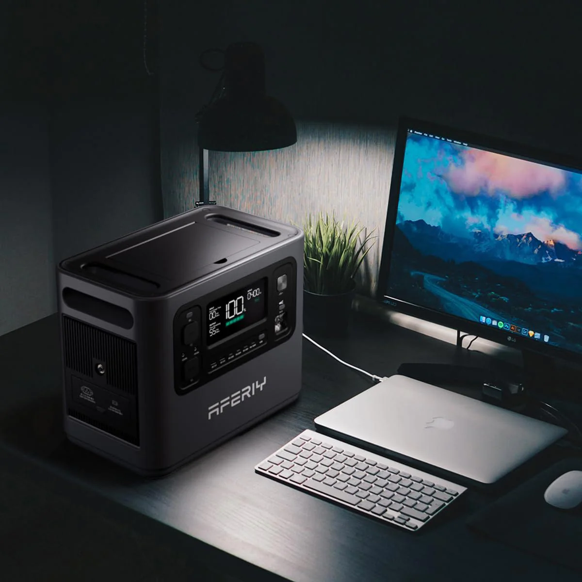 Aferiy AF P210 Portable Power Station 2400W/4800W LiFePO4 Battery 2048Wh - Solar Generator for Camping, RV, Emergencies & Off-Grid Power Supply