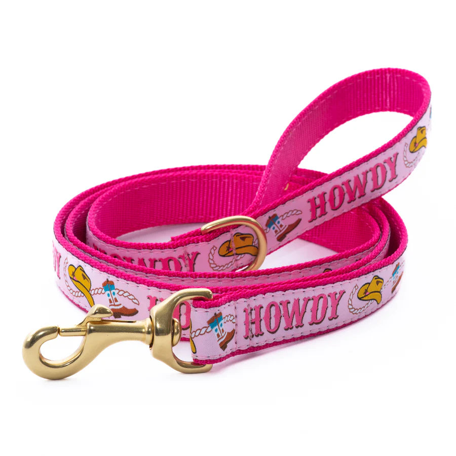 Pink Howdy Dog Leash - Durable and Stylish Dog Walking Lead for Small to Medium Dogs - Perfect for Walks, Hikes, and Outdoor Adventures