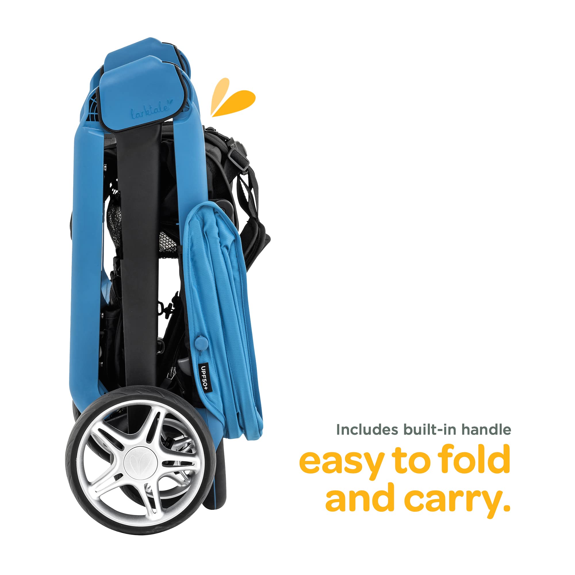 **Larktale Chit Chat Stroller – Lightweight Compact Baby Stroller for Infants & Toddlers 6+ Months | Best Travel Stroller with One-Hand Steering & Easy Fold | Freshwater Blue | Perfect for Airports, Shopping & Daily Walks**