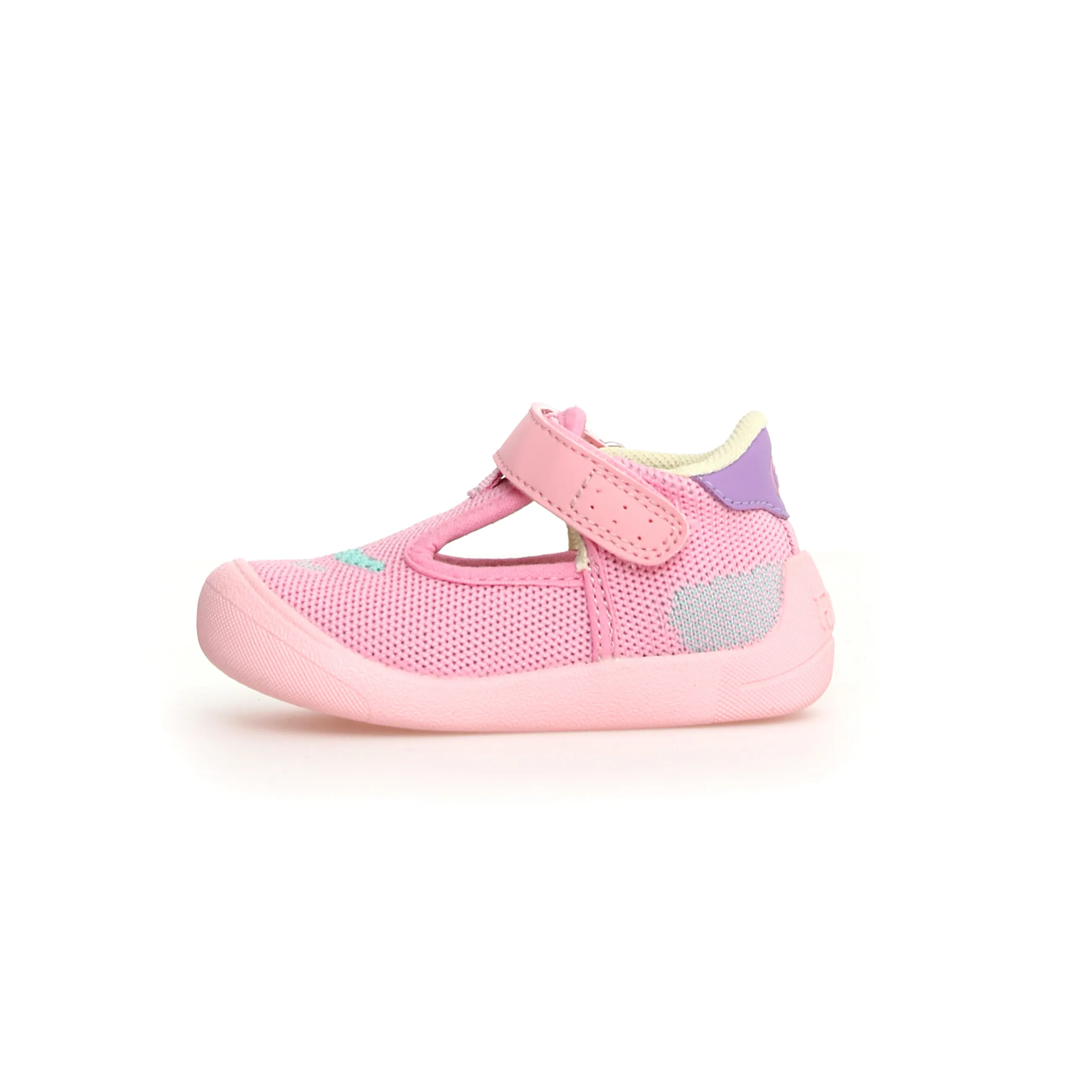 Falcotto Girls' Open-Toe Casual Sandals - Light Pink & Capri Blue | Comfortable Summer Shoes for Outdoor Play, Beach & Everyday Wear