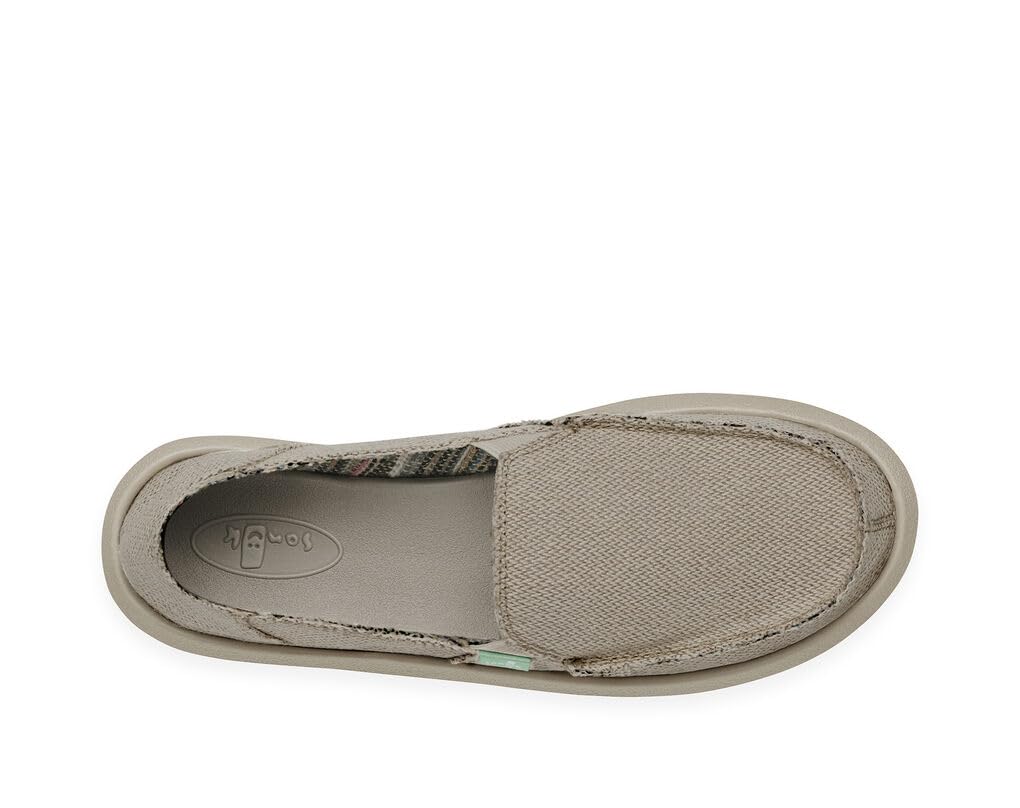 Sanuk Women's Donna Hemp Loafers - Comfortable Slip-On Shoes with Memory Foam Footbed | Casual Walking & Beach Shoes for Women | Vegan Hemp Fabric Loafers