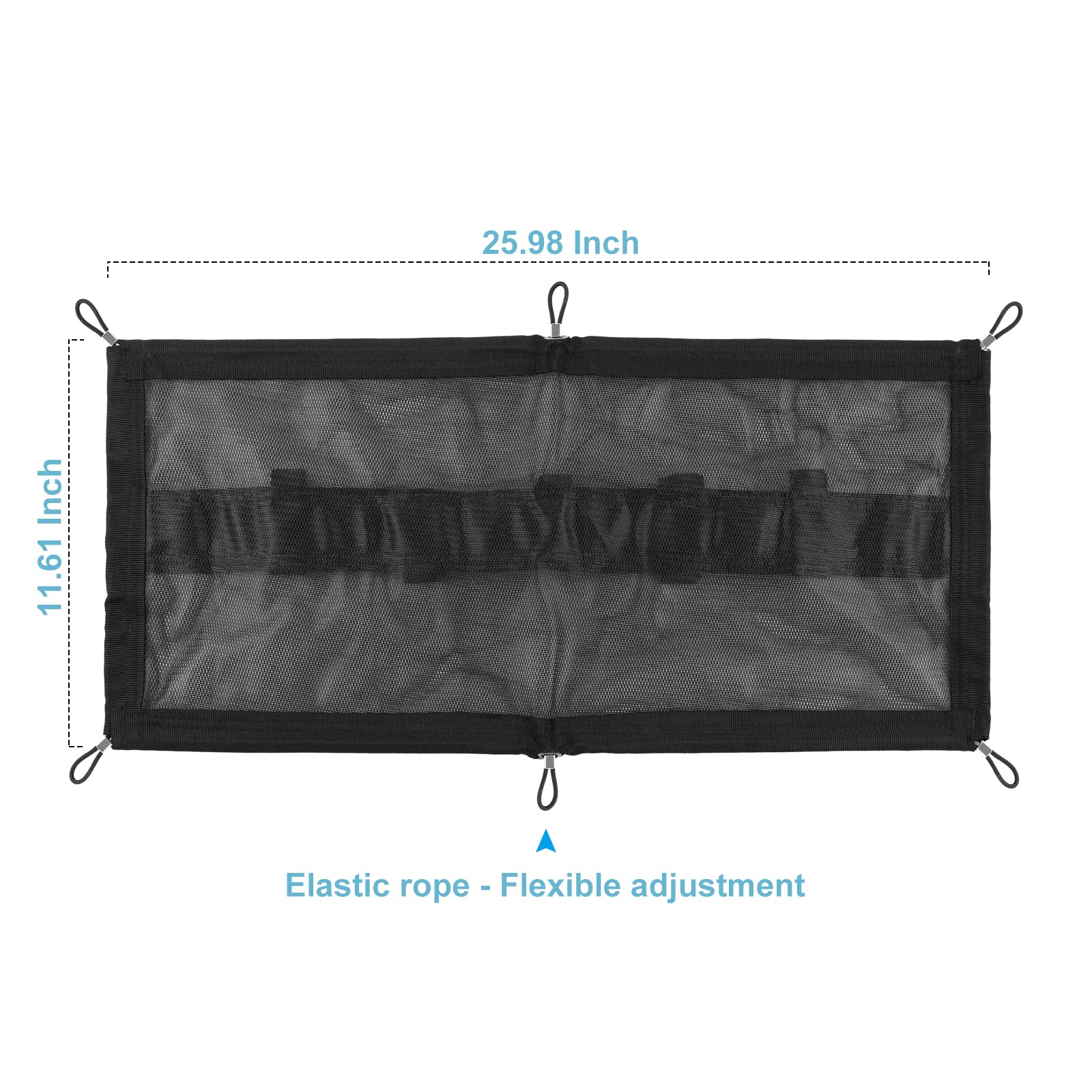 ENUODA Under Desk Cable Management Net - Black Mesh Cable Organizer for Standing Desk & Office - Flexible Wire Tray for Home & Workspace
