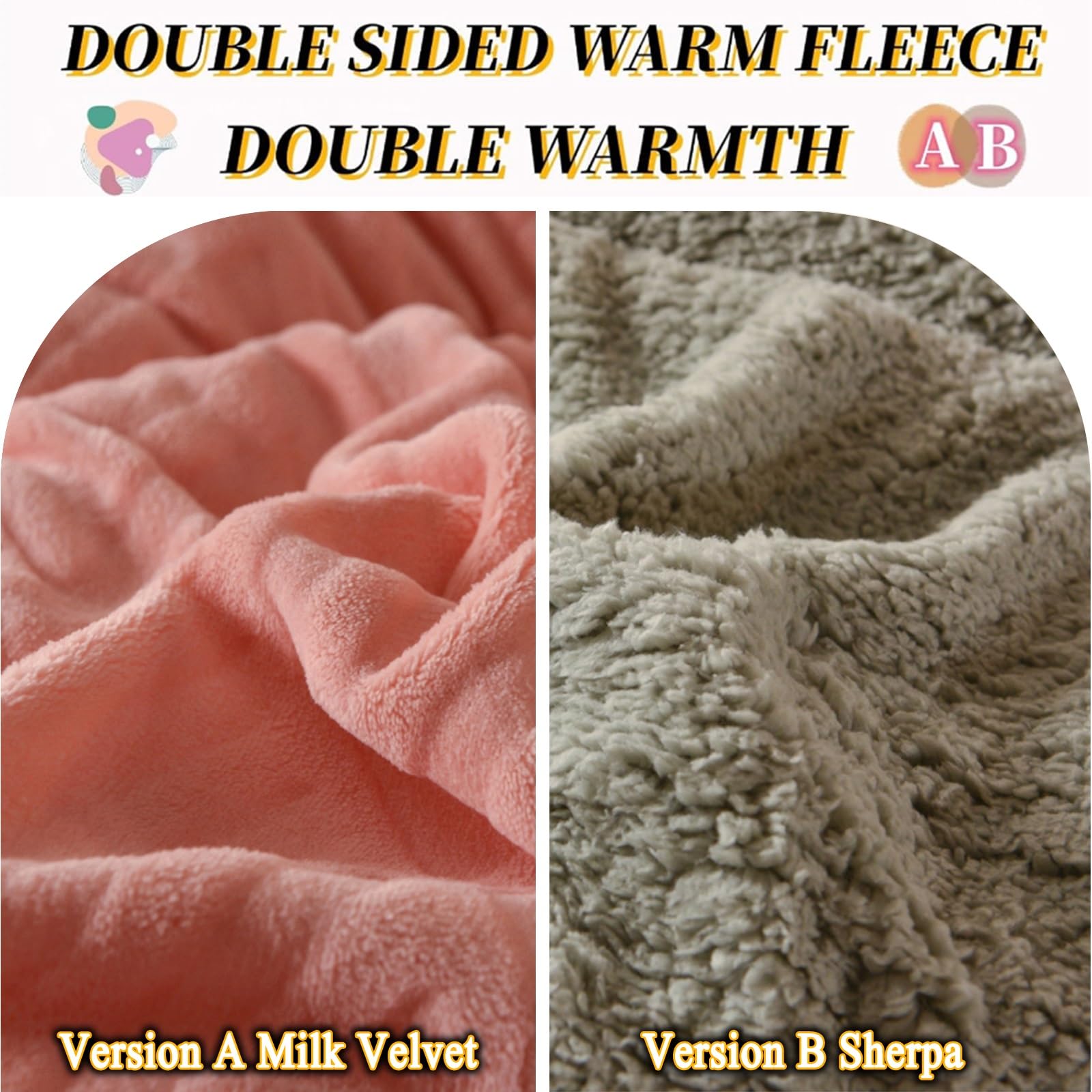 Premium Lambswool Sherpa Winter Blanket - Ultra Warm & Fluffy Quilted Comforter for Cold Weather - 220x240cm (Queen Size) - Perfect for Bedroom, Guest Room & Cozy Cabin Retreats