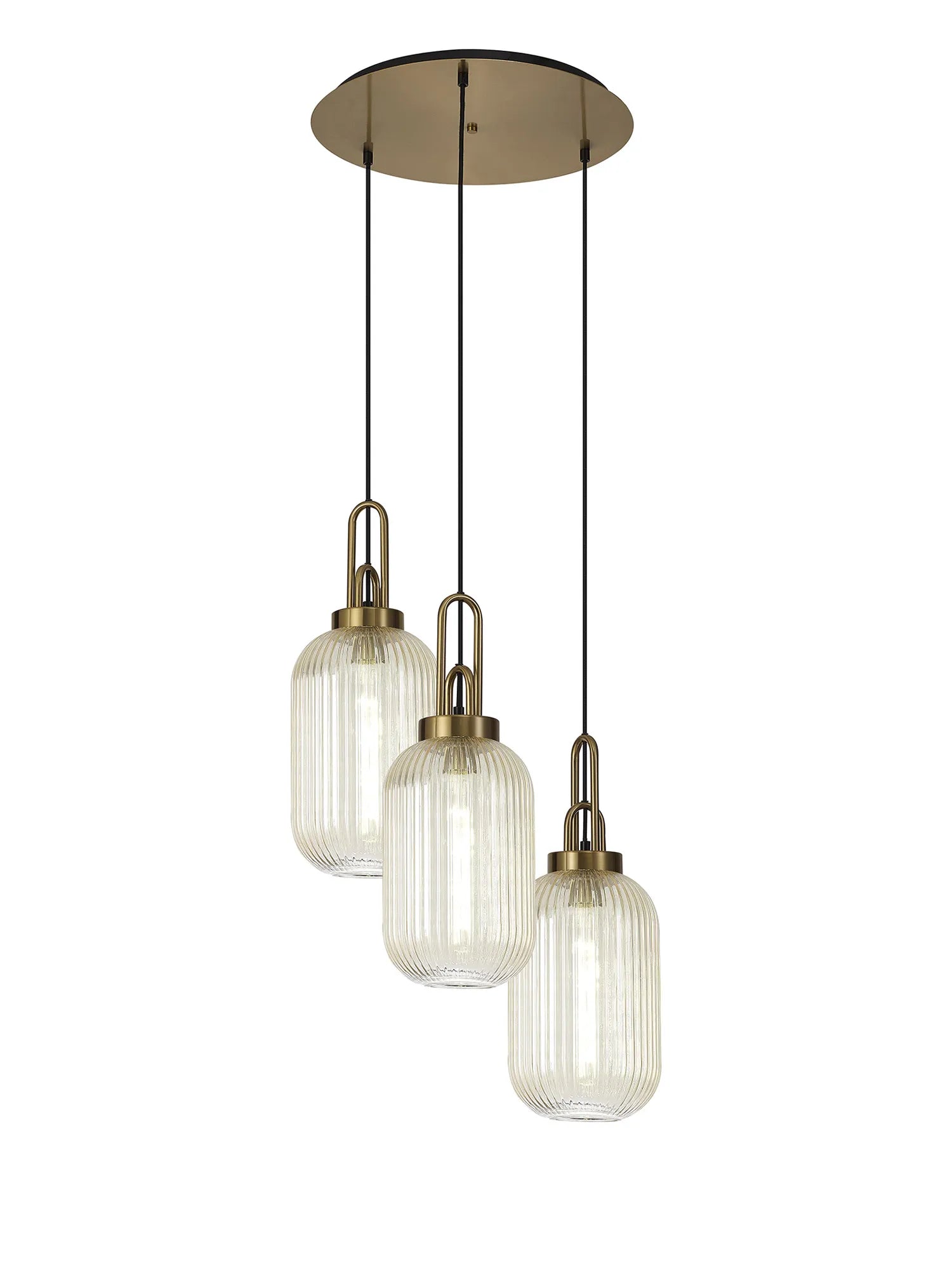 Stylish Cadiz 3-Light Cluster Pendant - Modern Ceiling Lighting Fixture for Dining Room, Kitchen Island & Living Room Decor
