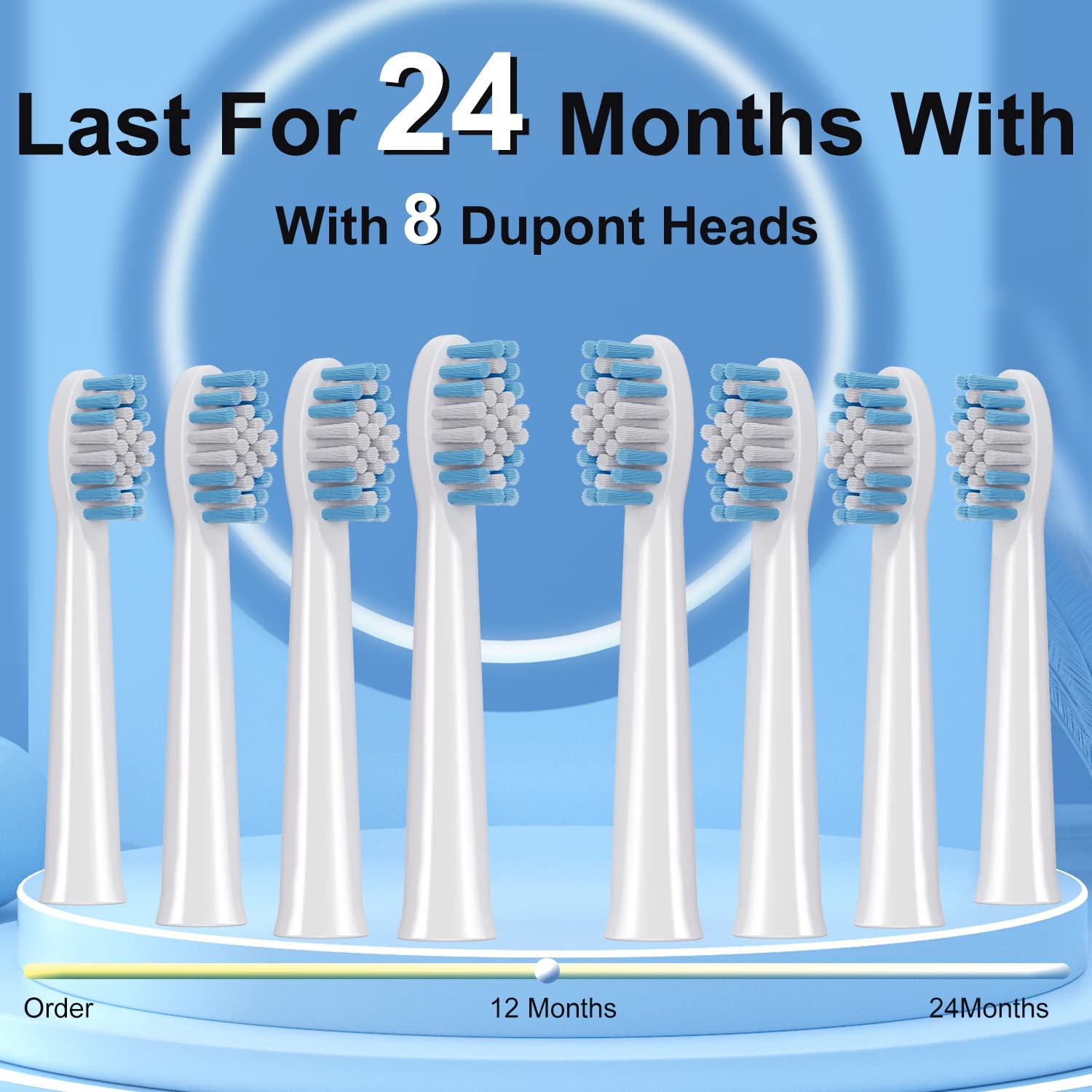 Electric Toothbrush for Adults & Kids - Sonic Rechargeable Toothbrush with 8 Brush Heads & Travel Case - Portable Oral Care for Home & Travel (White) - Perfect for Family Use, Daily Cleaning & On-the-Go Dental Hygiene