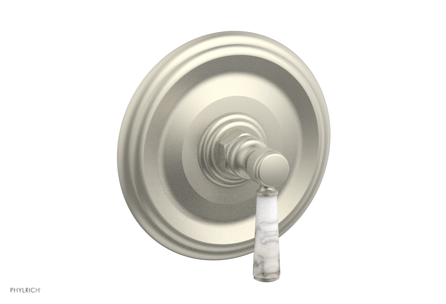 HEX TRADITIONAL Shower Trim Kit with Marble Lever Handle - 4 156 - Perfect for Bathroom Renovation and Modern Home Decor