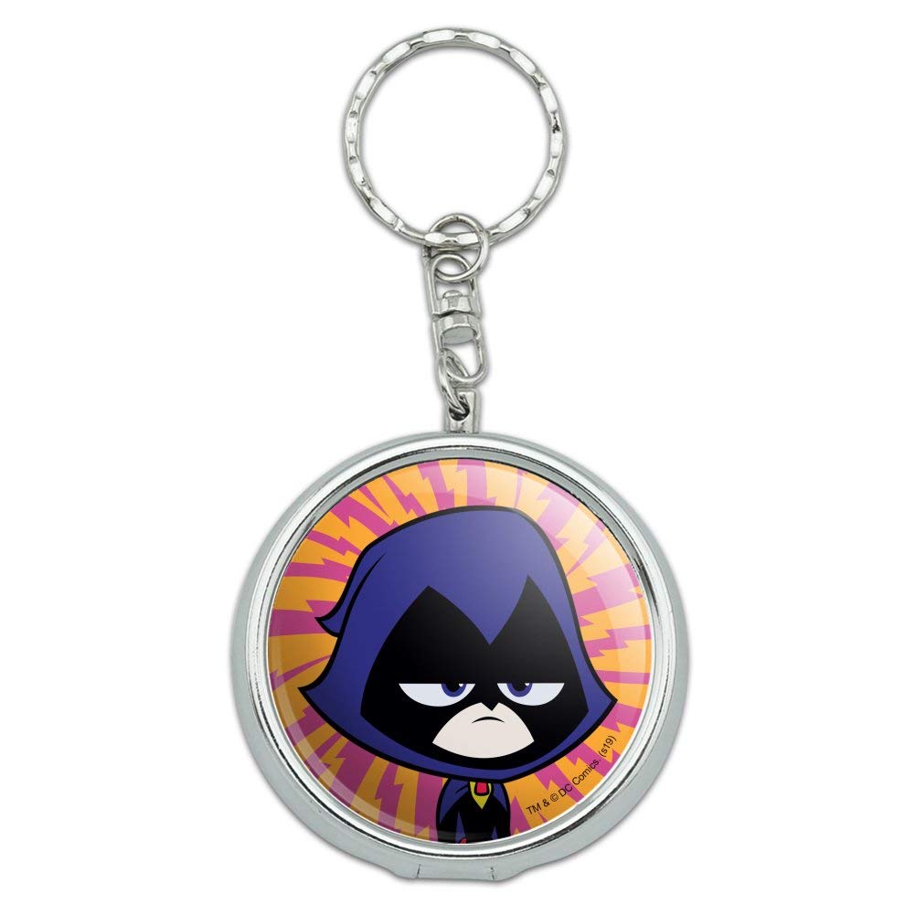 Teen Titans Go! Raven Portable Travel Ashtray Keychain with Cigarette Holder - Compact Purse Accessory for Fans, Collectors & Smokers | Perfect for Travel, Parties & Gifts