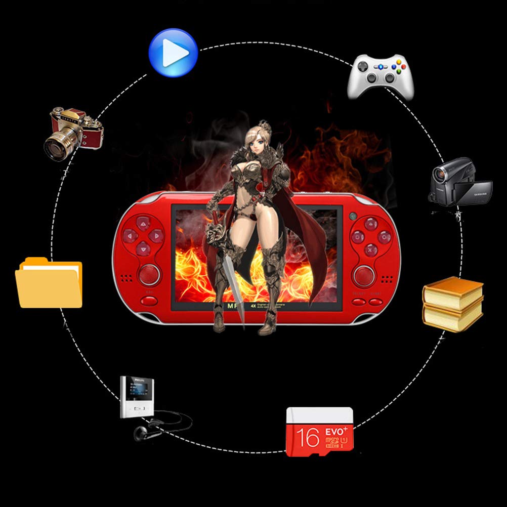 Classic Retro Handheld Game Console with 4.3 Inch HD Screen, Built-in 3000 Games, Dual Joystick Buttons - Perfect for Travel, Gifts, and Nostalgic Gaming Fun