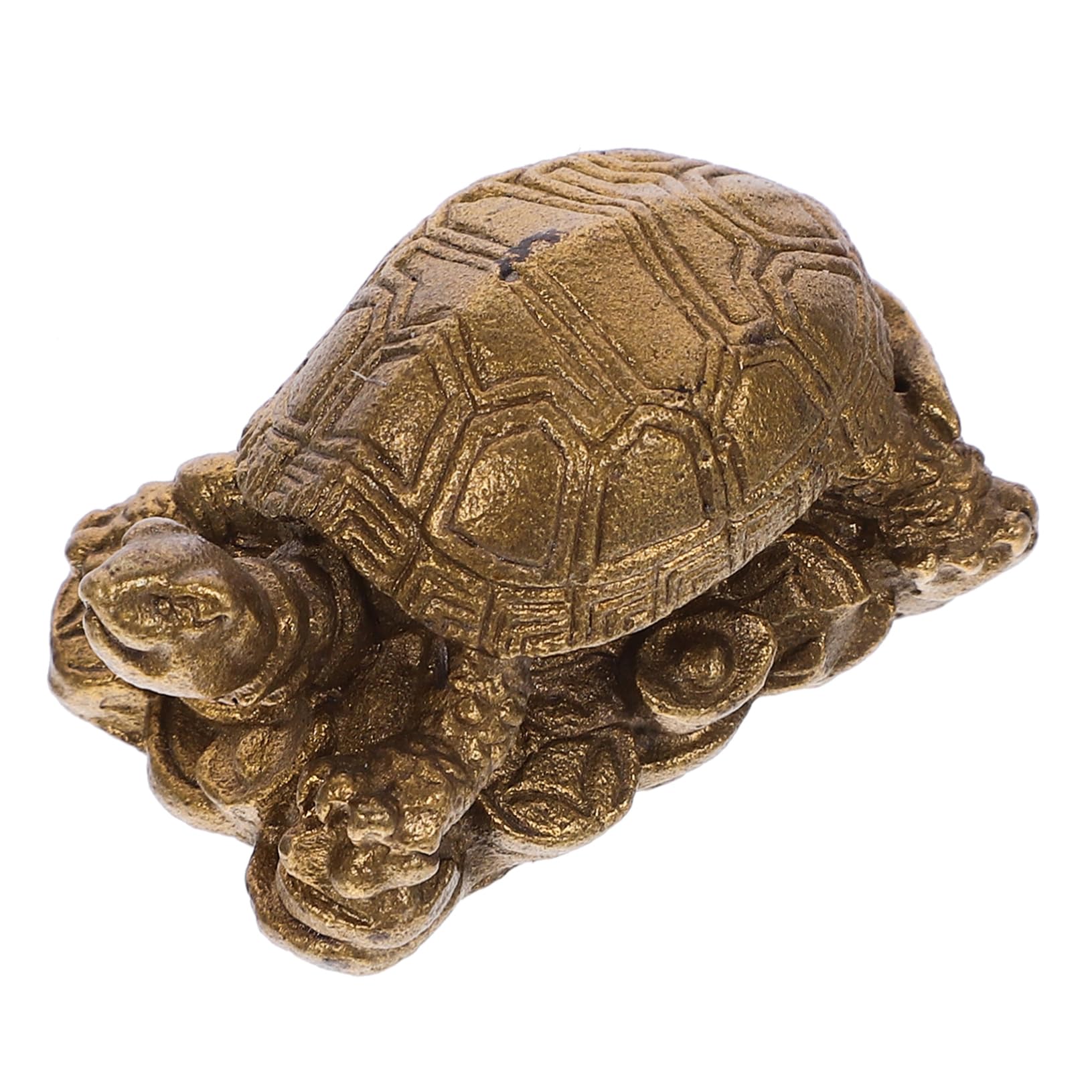 Lucky Copper Dragon Turtle Ingot Decor for Office & Home Blessing