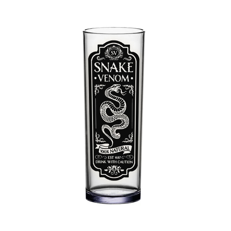 BarConic Highball & Collins Glasses Set - Halloween Themed Apothecary Design Drinking Cups | Perfect for Cocktail Parties, Halloween Decor & Gothic Home Bar Setup