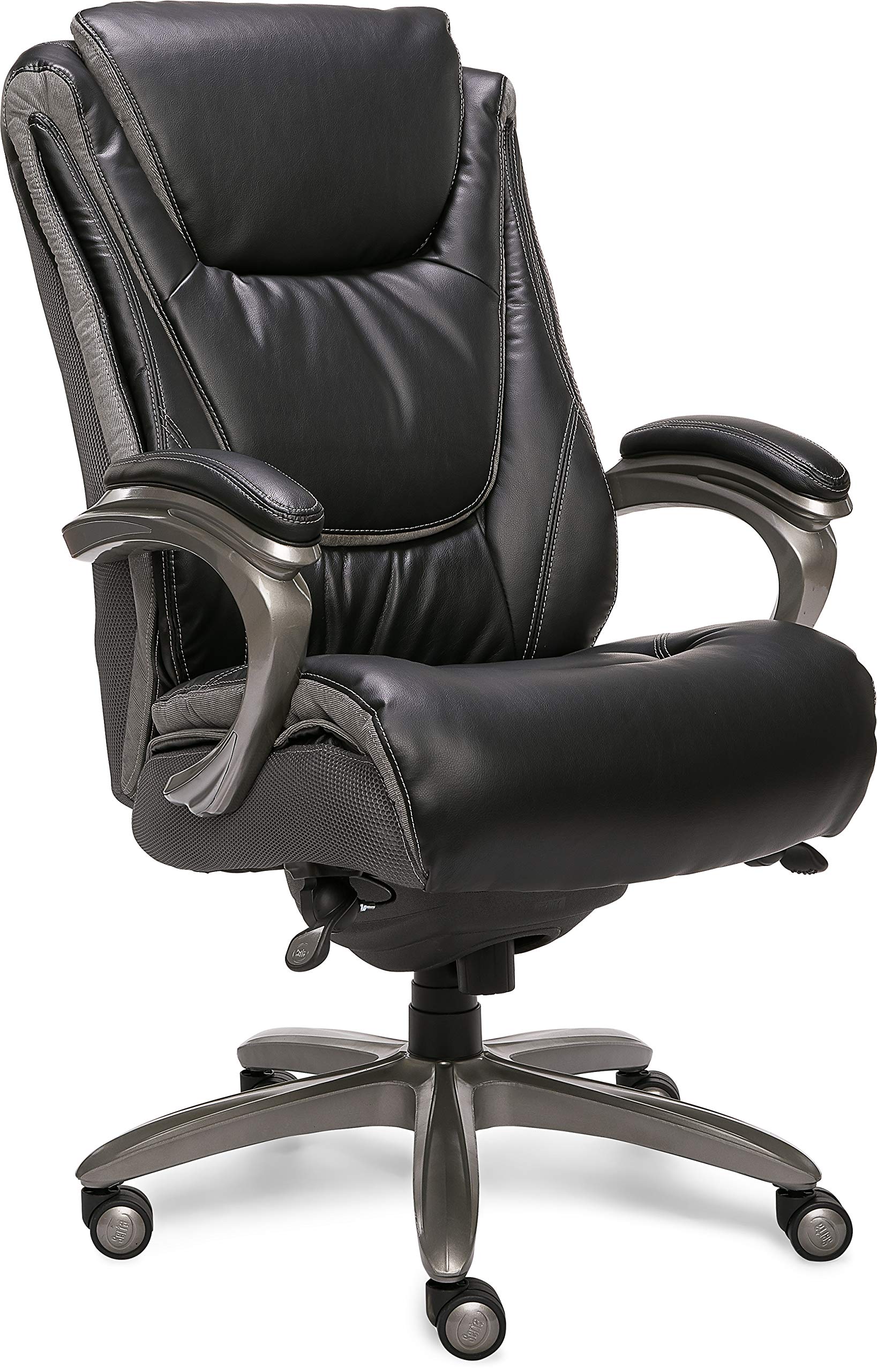 Serta Big and Tall Executive Office Chair with ComfortCoils Technology - Ergonomic Computer Desk Chair with Layered Body Pillows for Back Support - Heavy Duty Swivel Chair for Home Office, Gaming, and Workspace (Black & Gray)