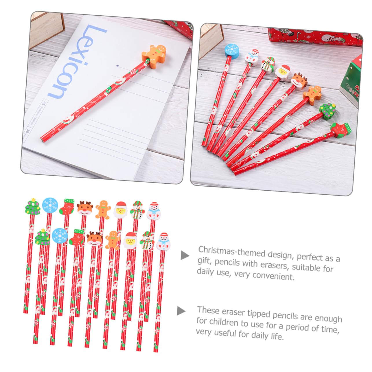 ULDIGI 24-Pack Wooden Pencils for Writing, Drawing & School Supplies - Bulk Pack of Fun HB Graphite Pencils for Kids, Students & Office Use | Perfect for Classroom, Homework & Art Projects