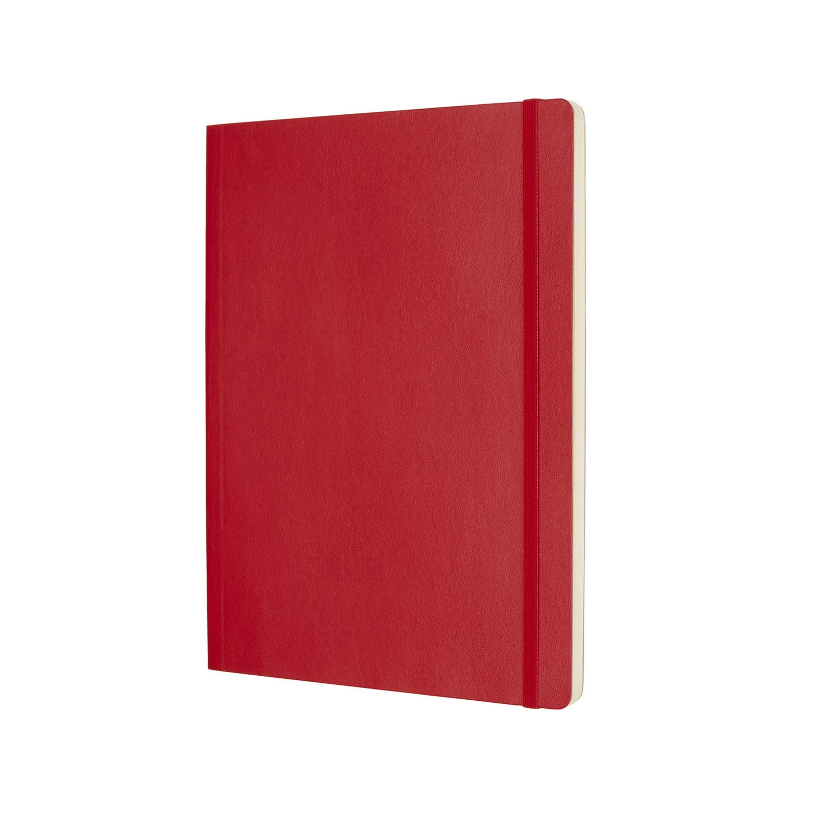 Classic Extra Large Soft Cover Notebook - Plain Scarlet Red Journal for Writing, Sketching & Note Taking - Perfect for School, Office & Travel