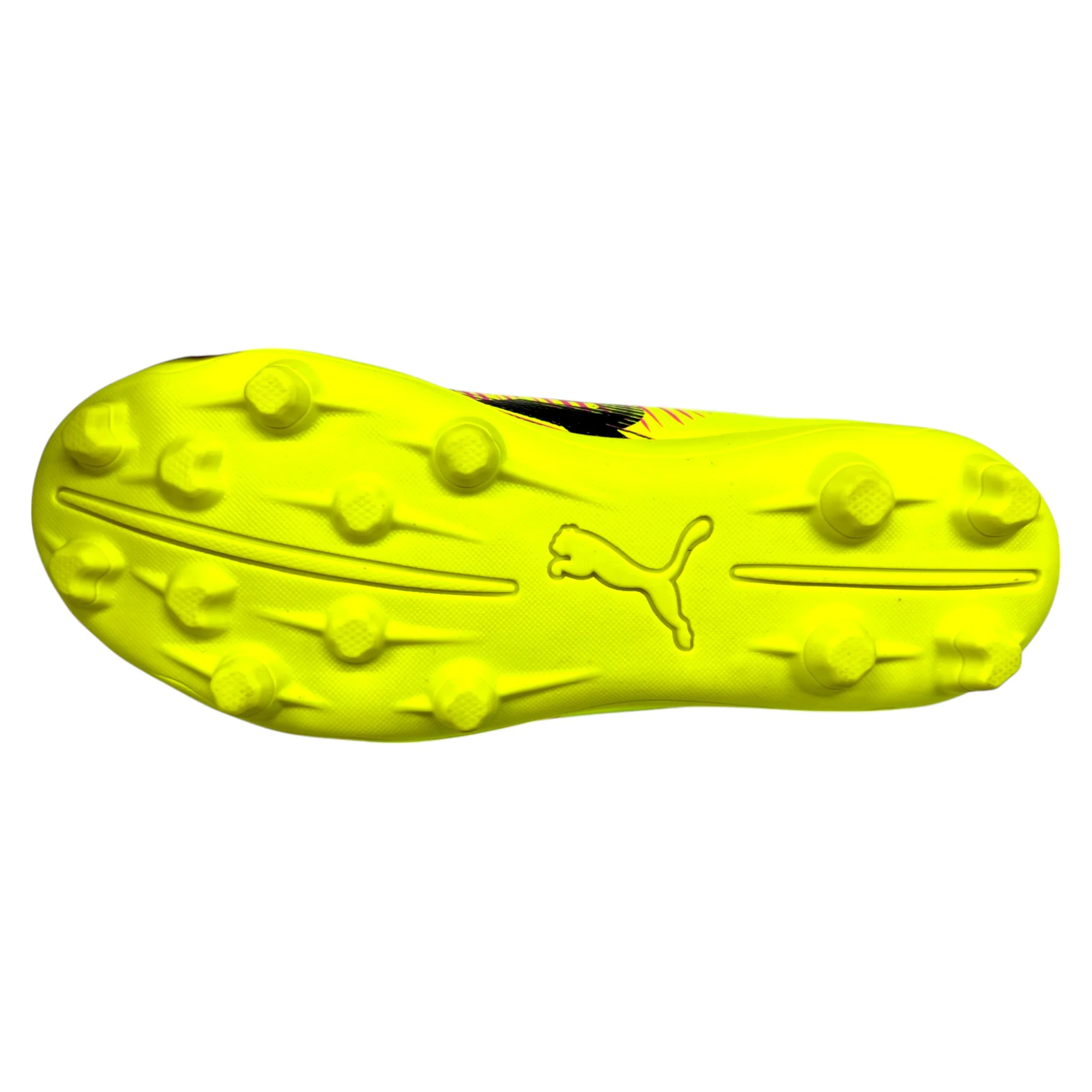 Puma Future 8 Play Velcro FG/AG Junior Football Boots for Kids - Yellow/Black/Sun Struck - Lightweight Soccer Cleats for Artificial Grass & Firm Ground - Perfect for Youth Training & Matches