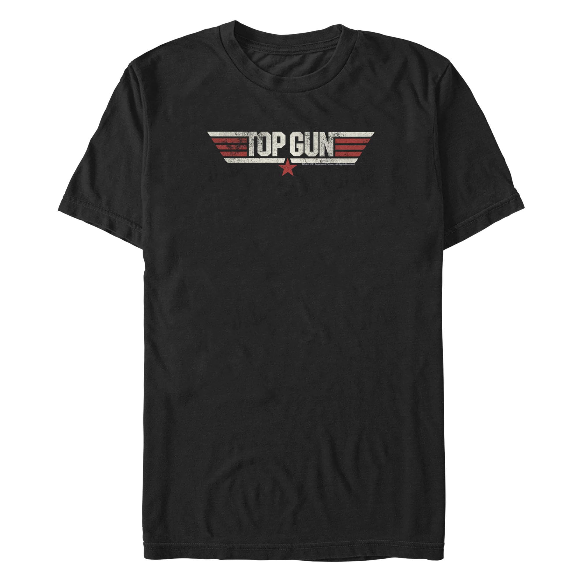 Top Gun Distressed Movie Logo T-Shirt for Men - Vintage Inspired Cotton Tee - Perfect for Casual Wear, Movie Nights & Fan Gifts