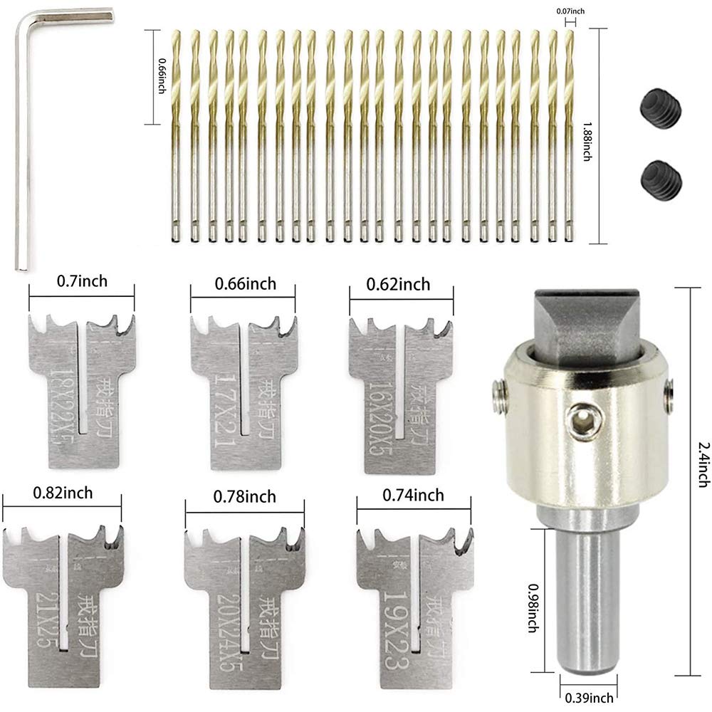 30 PCS Ring Drill Bit Set - 16-21mm High-Speed Steel Woodworking Hole Saw Kit for DIY Wooden Rings, Beads & Crafts | Perfect for Jewelry Making, Wood Turning & Home Projects