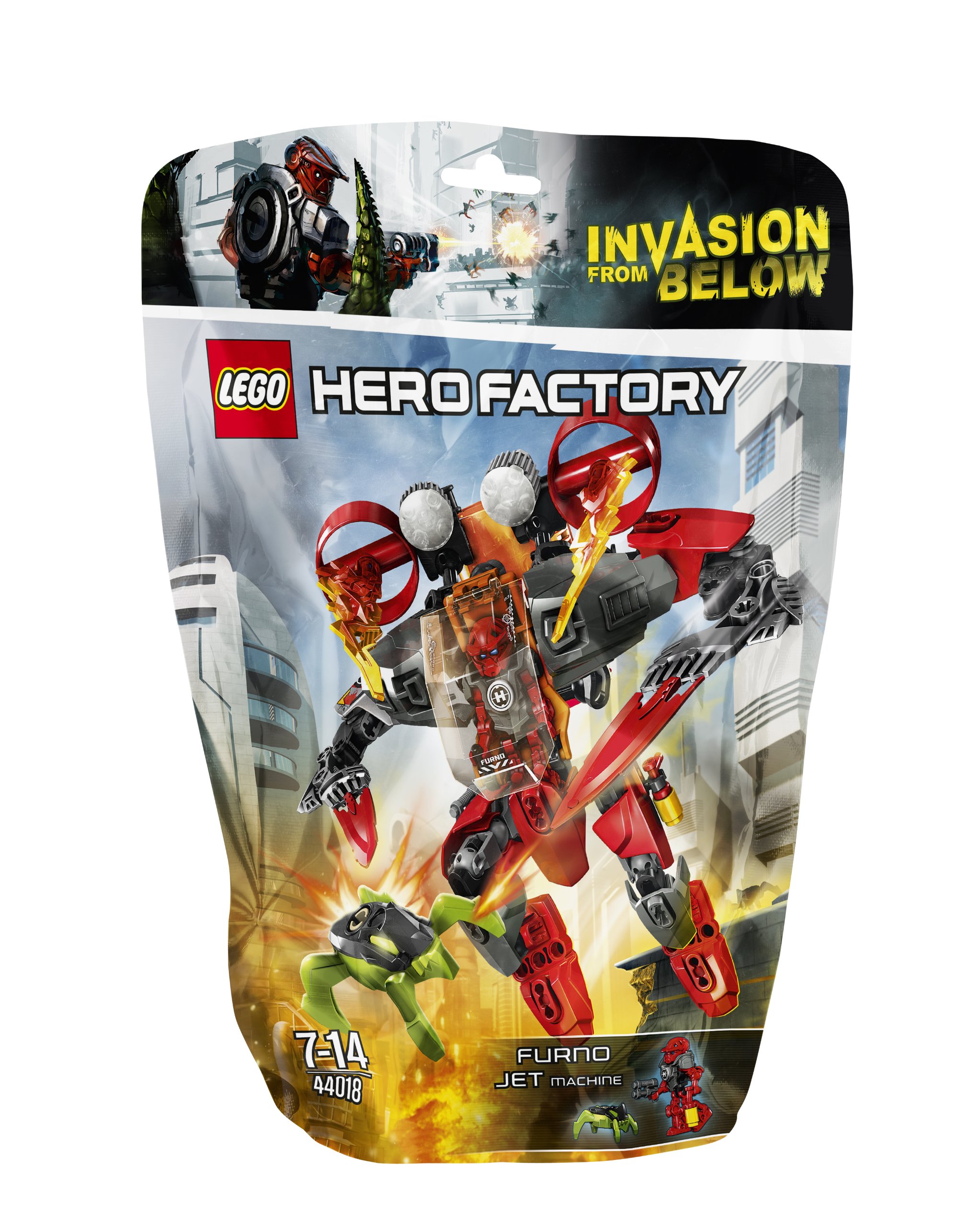 LEGO Hero Factory 44018 Furno Jet Machine Building Set - STEM Toy for Kids Ages 8-12 | Creative Play, Space Adventures & Hero Battles