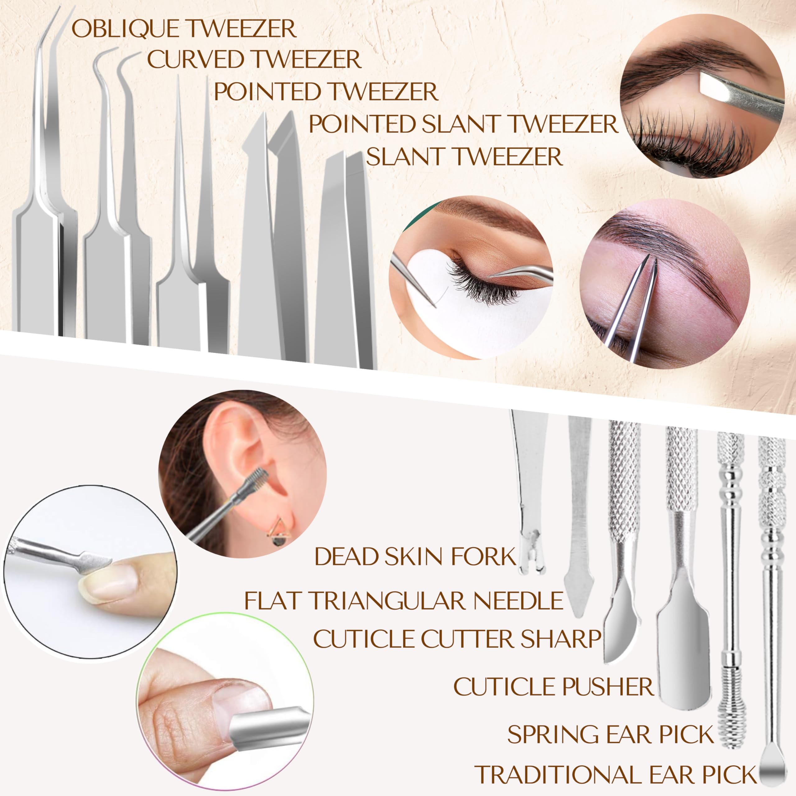 16 Pcs Blackhead Remover Kit - 2025 Professional Stainless Steel Pimple Extractor Tools for Blackheads, Acne, Whiteheads & Blemishes | Perfect for Facial & Nose Care | Ideal for Home Spa, Travel & Daily Skincare Routine