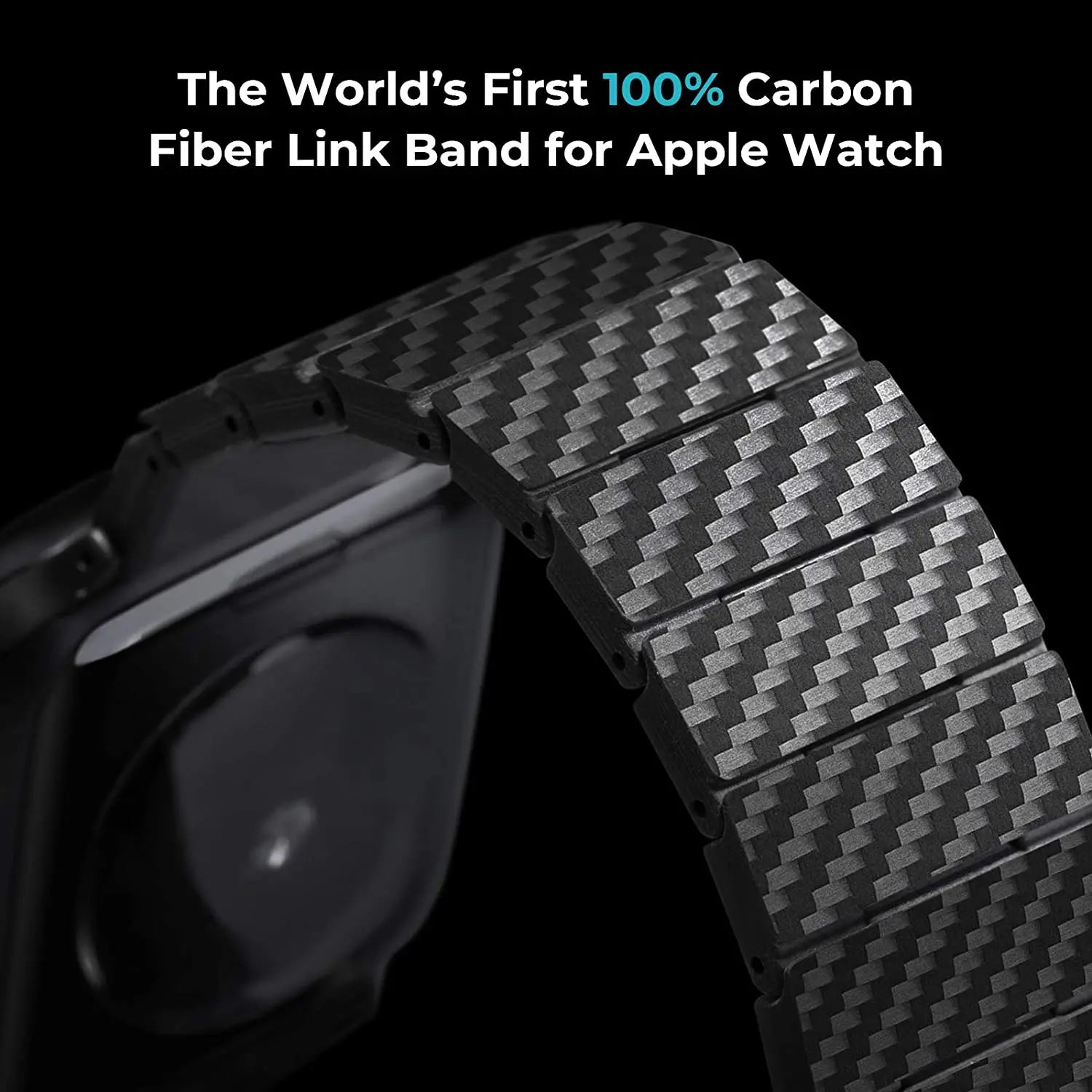 Premium Carbon Fiber Band for Apple Watch Series 8/7/6/SE - Lightweight & Durable Replacement Strap for Workout, Running & Everyday Wear