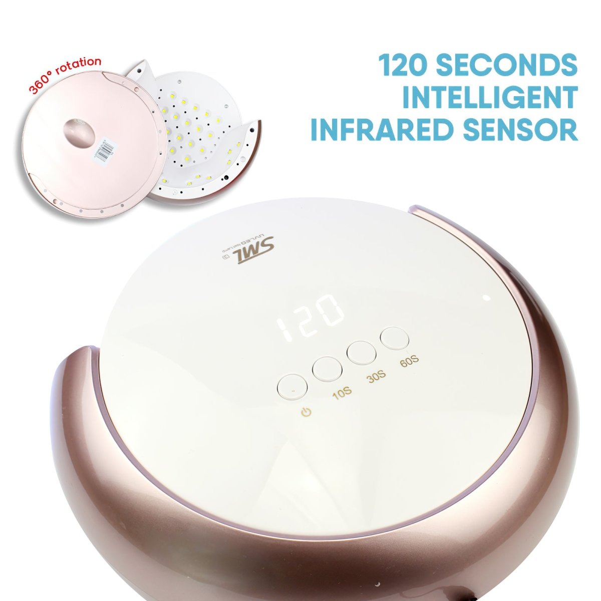 48W UV LED Nail Dryer Lamp for Gel Polish - Fast Curing Professional Nail Art Tool for Salon & Home Manicure