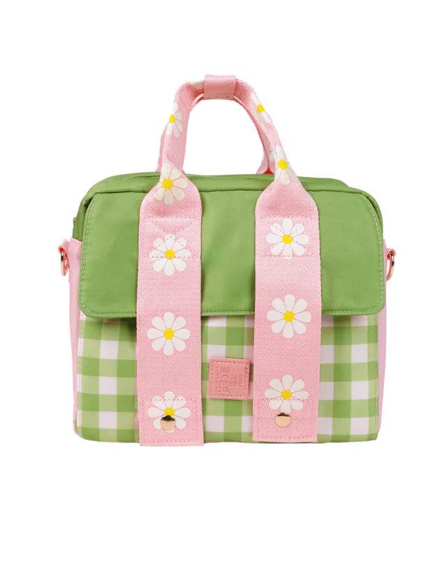 Versailles Garden Lunch Tote Bag - Elegant Floral Printed Insulated Picnic Tote by The Somewhere Co | Perfect for Outdoor Picnics, Beach Trips & Work Lunches