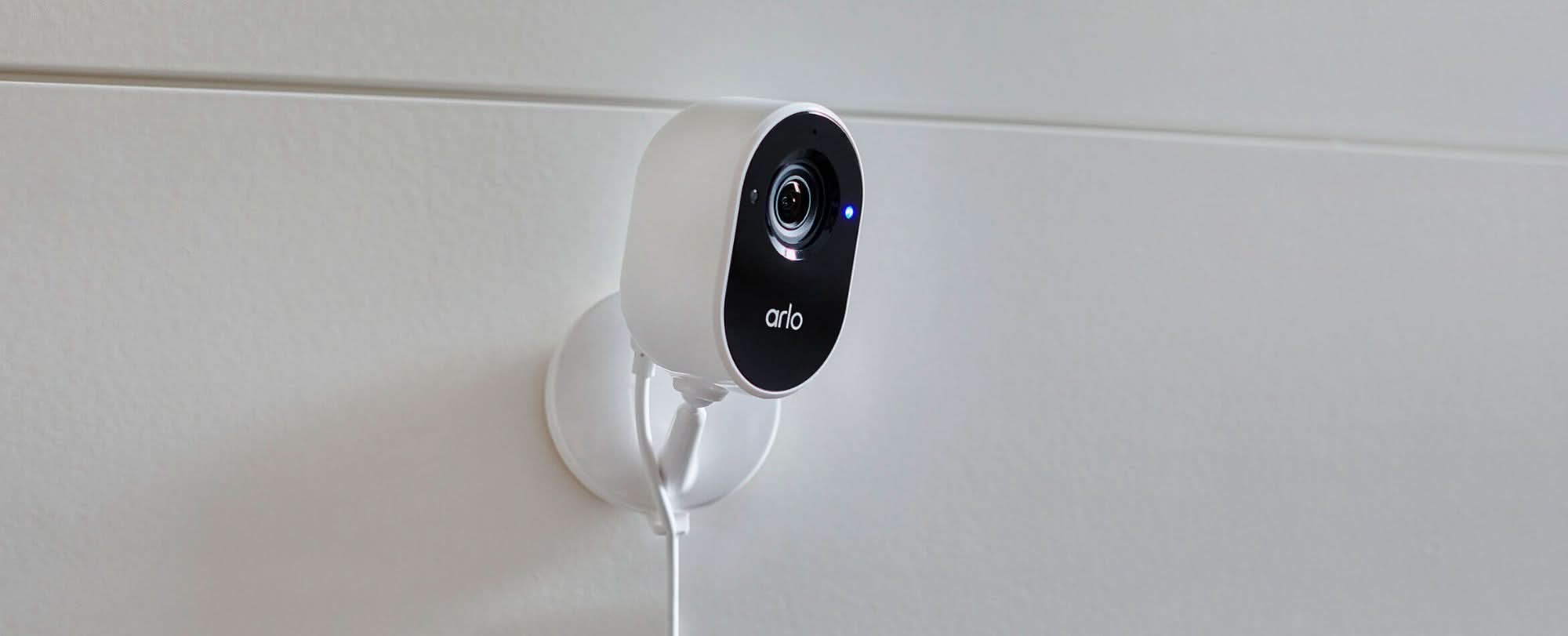 Arlo Essential Indoor VMC2040 100EUS Security Camera - 1080p HD Video, Night Vision, 2-Way Audio, Motion Detection for Home & Office Surveillance (White) - Perfect for Baby Monitoring, Pet Watching, and Home Security