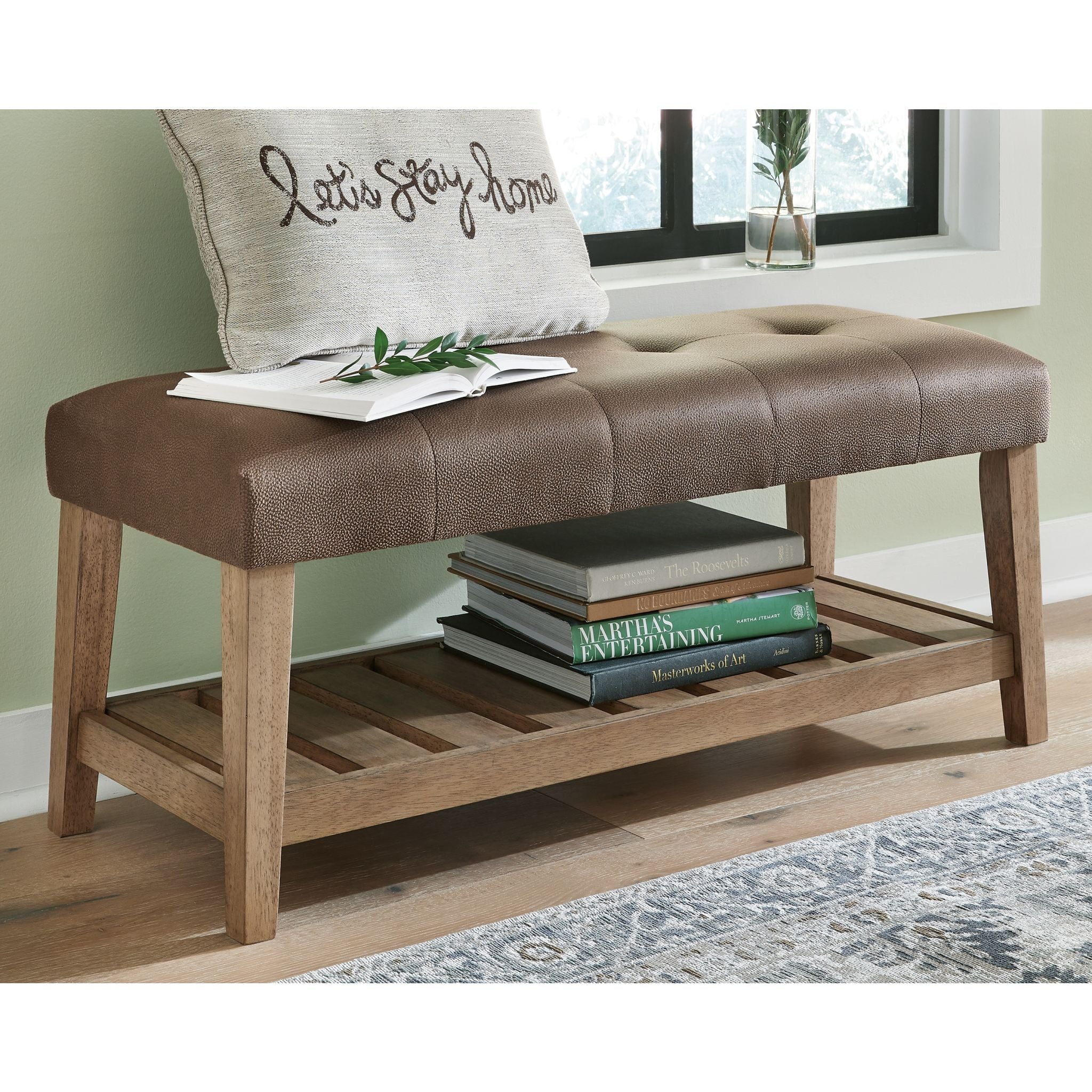 Caballero Bench - Modern Wooden Entryway Bench with Storage | Perfect for Hallway, Bedroom, or Living Room | Durable & Stylish Home Decor Furniture