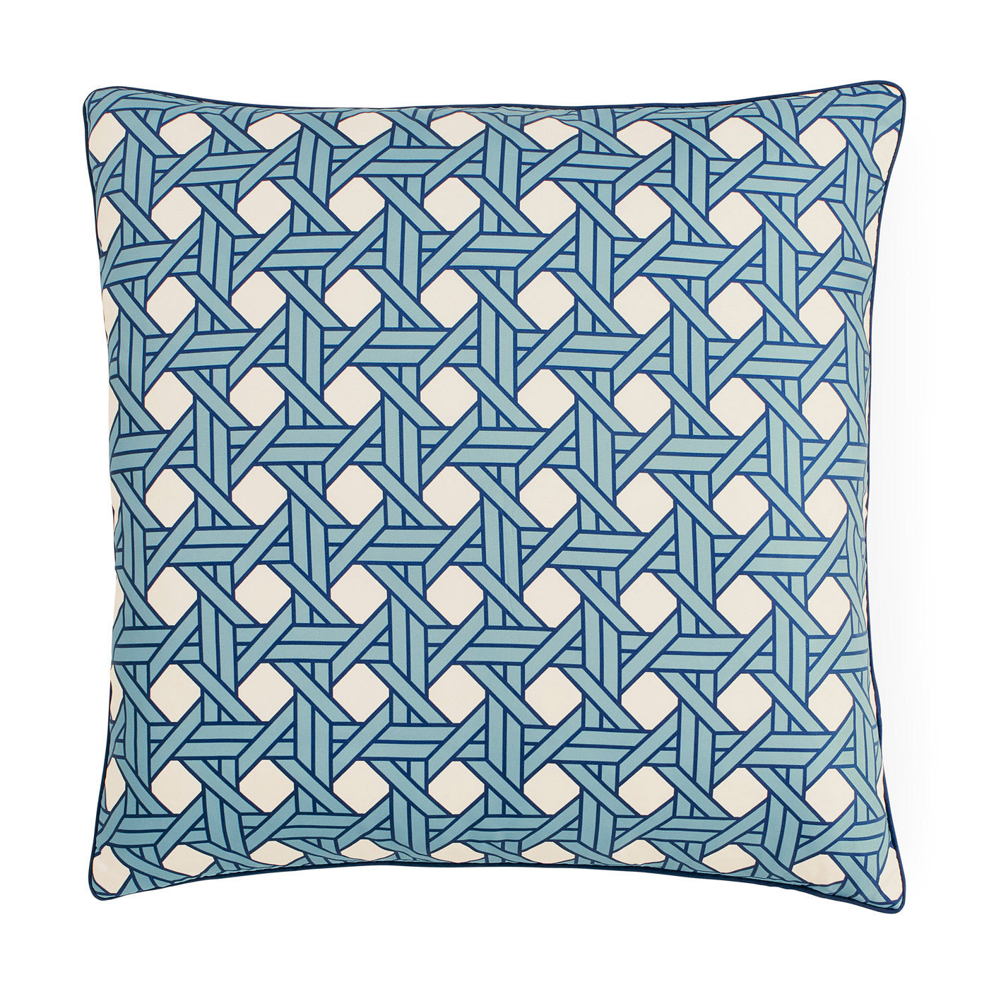 Basketweave Blue Decorative Throw Pillow Cover - Soft Cotton Cushion for Sofa, Bed & Home Decor - Perfect for Living Room, Bedroom & Cozy Spaces
