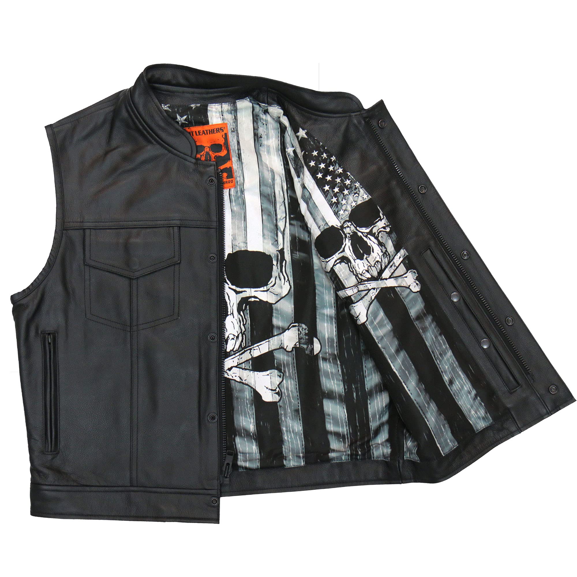 Hot Leathers Men's VSM1054 Motorcycle Jacket - Premium Biker Gear for Riding & Outdoor Adventures