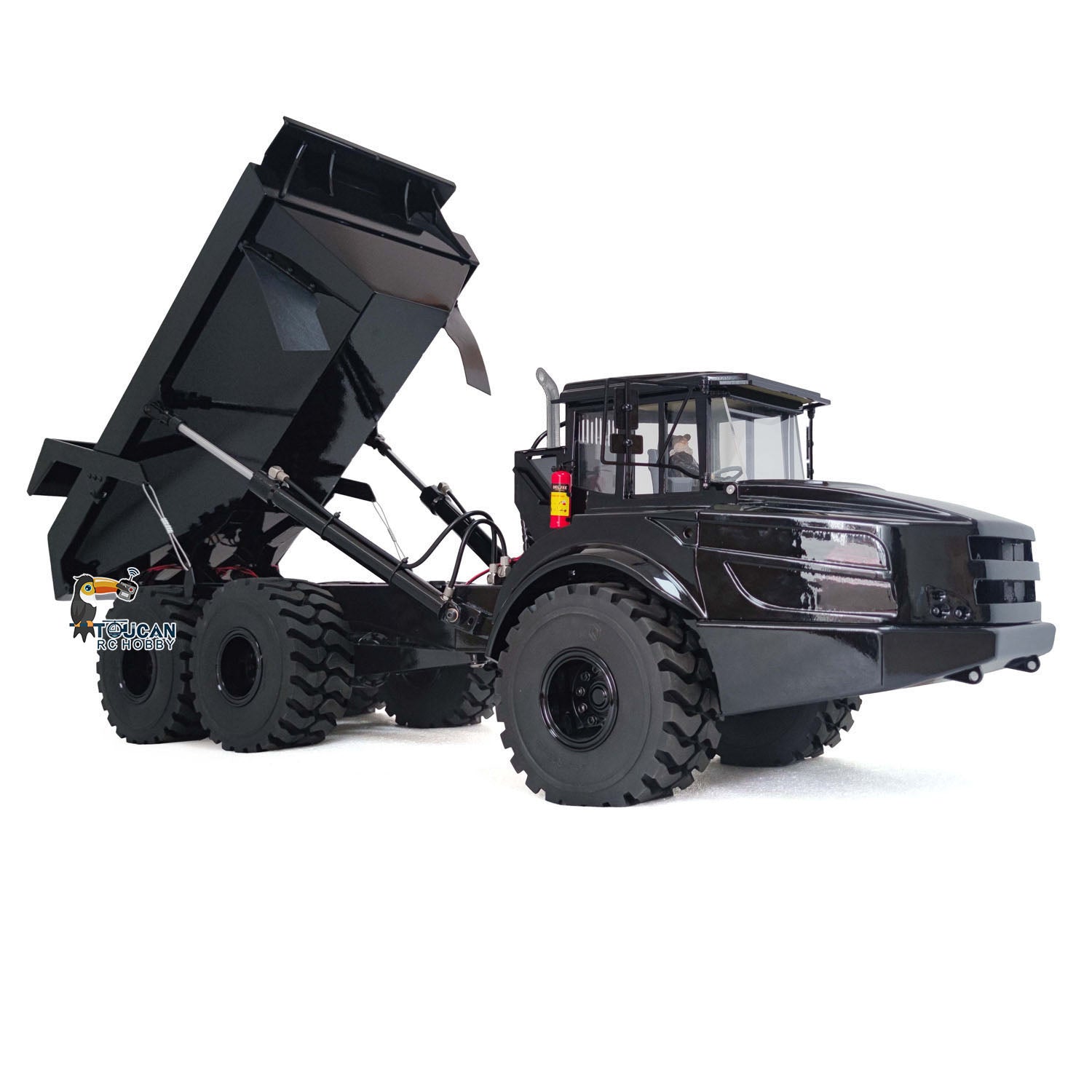1/14 Scale A40G 6x6 Remote Control Articulated Dump Truck - Metal Hydraulic Lifting RC Construction Vehicle Toy with Servo Motor & Transmitter - Perfect for Construction Site Play, Collecting, and RC Hobby Enthusiasts