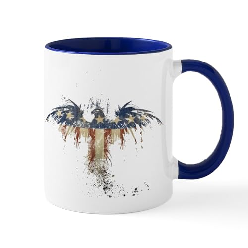 White/Navy Inside - Americana Eagle Mug