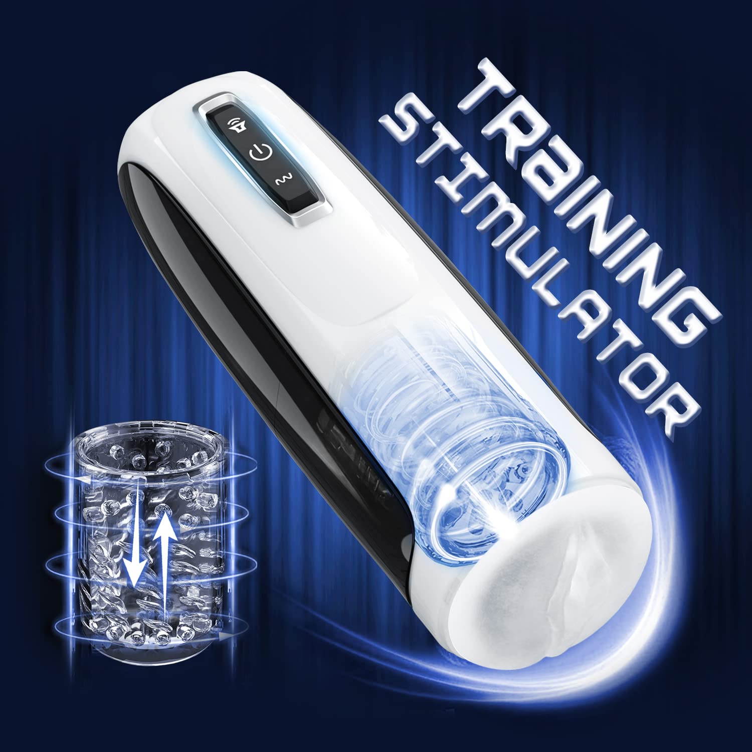 10-Speed Automatic Male Masturbator with 360° Thrusting & Rotation - Hands-Free Electric Pocket Pussy for Sex Training | Adult Sex Toy with Realistic Oral Blowjob Simulation & Moaning Sounds (Perfect for Solo Play, Couples Fun & Discreet Pleasure)