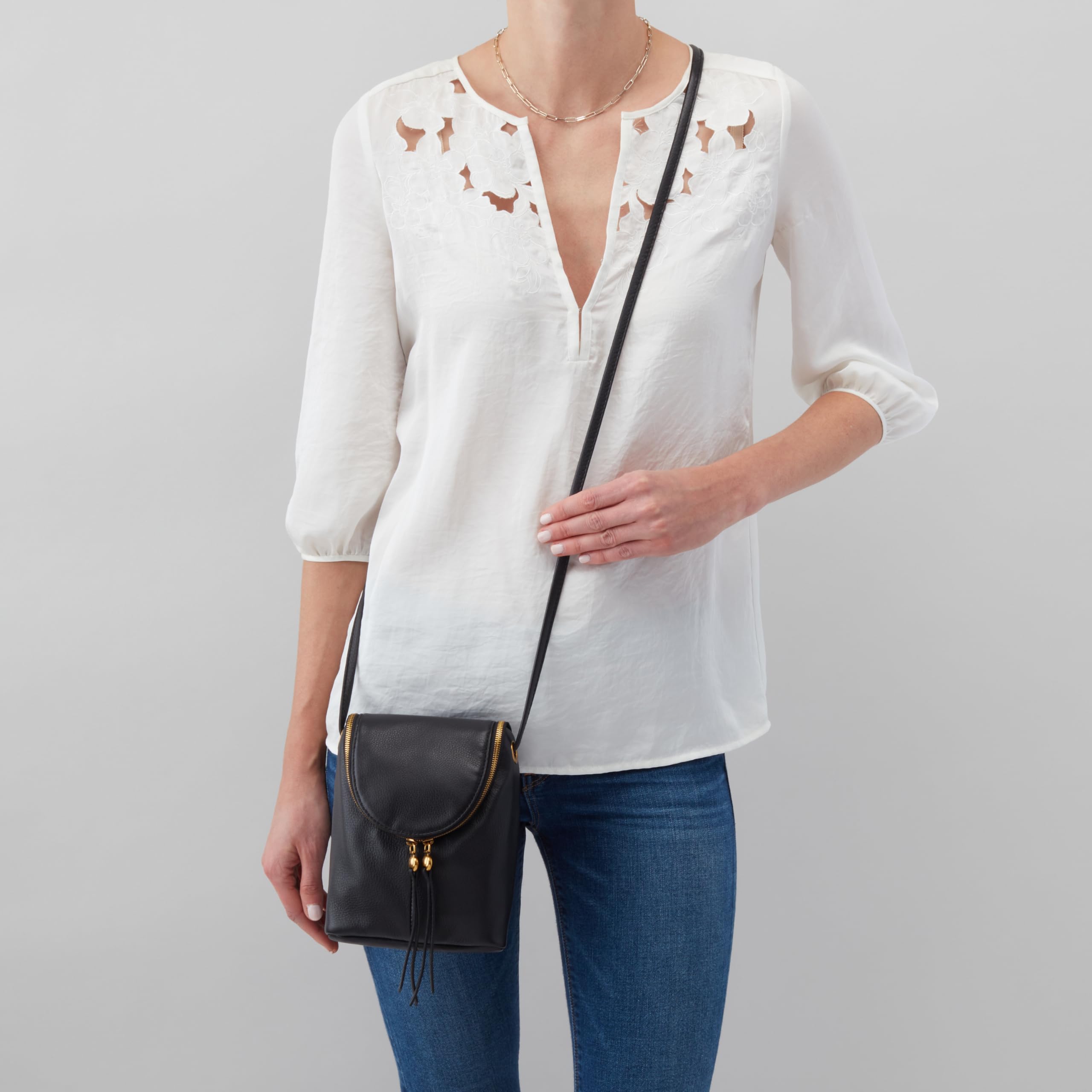 HOBO Fern Leather Crossbody Bag for Women - Adjustable Strap Shoulder Purse - Perfect for Work, Travel & Everyday Use