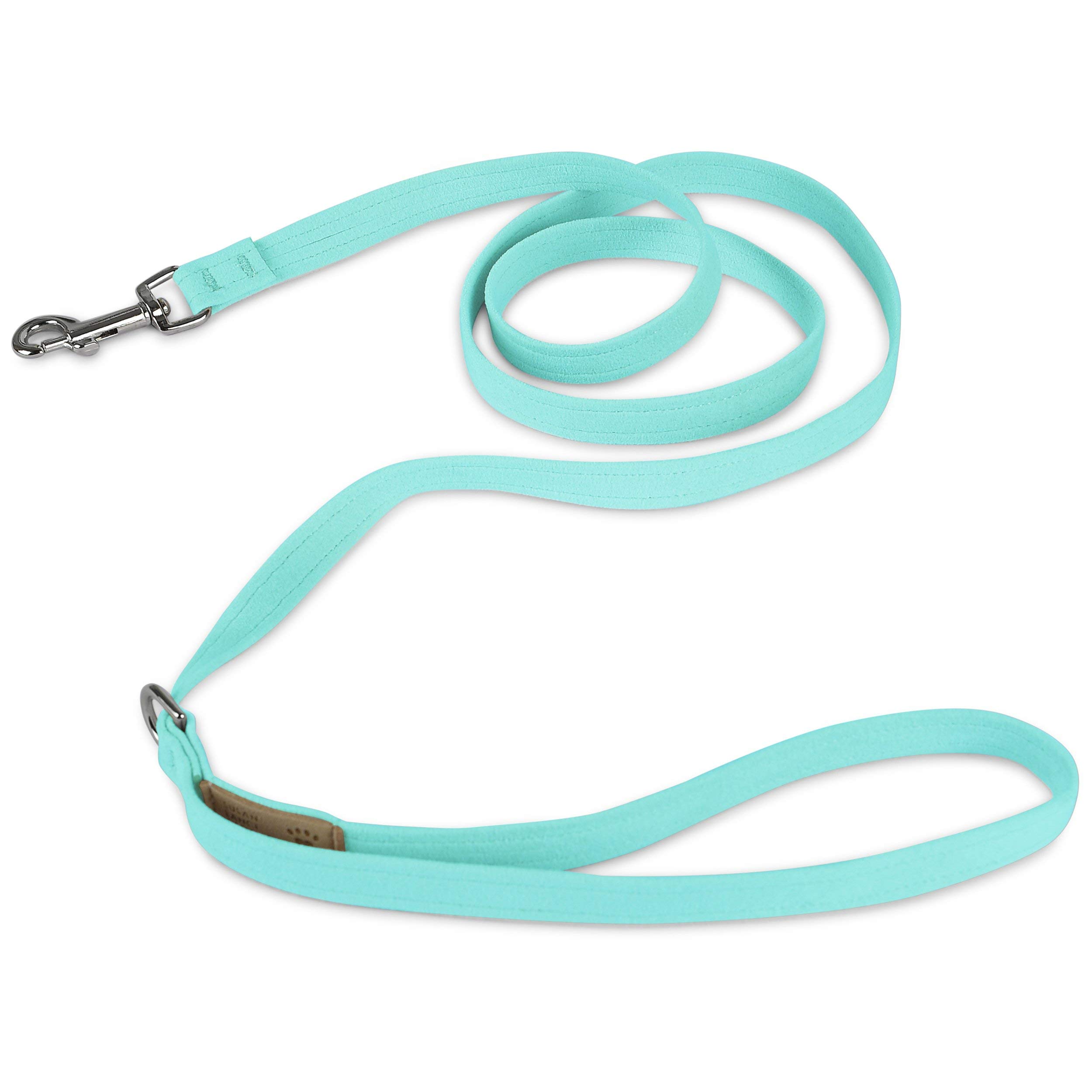Premium Ultrasuede Pet Leash by Susan Lanci - Soft & Durable 5FT Dog Leash in Tiffi Blue | Perfect for Walking, Training & Outdoor Adventures with Your Dog