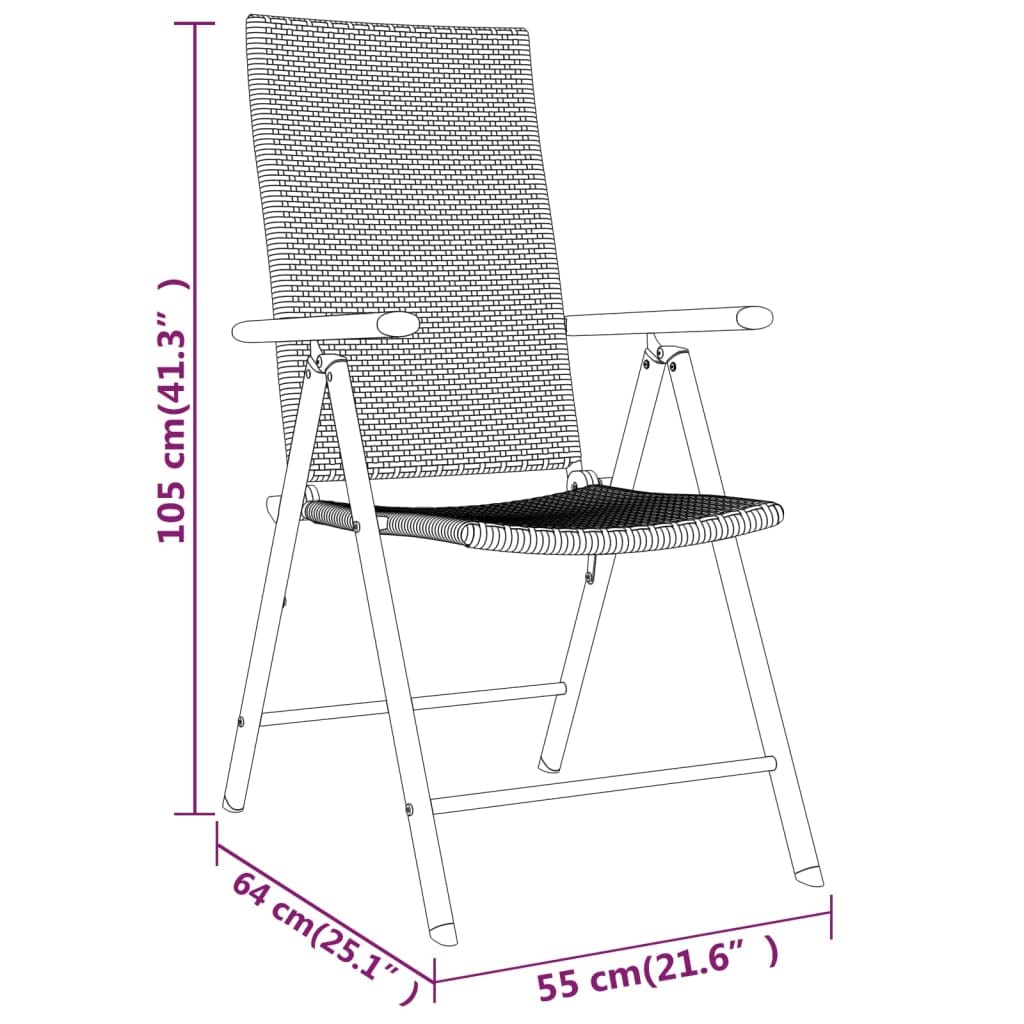 vidaXL 5-Piece Patio Dining Set - Outdoor Garden Furniture with Table and Chairs for Lawn, Yard, Terrace & Balcony - Perfect for Family Gatherings, BBQs & Outdoor Entertaining - Black